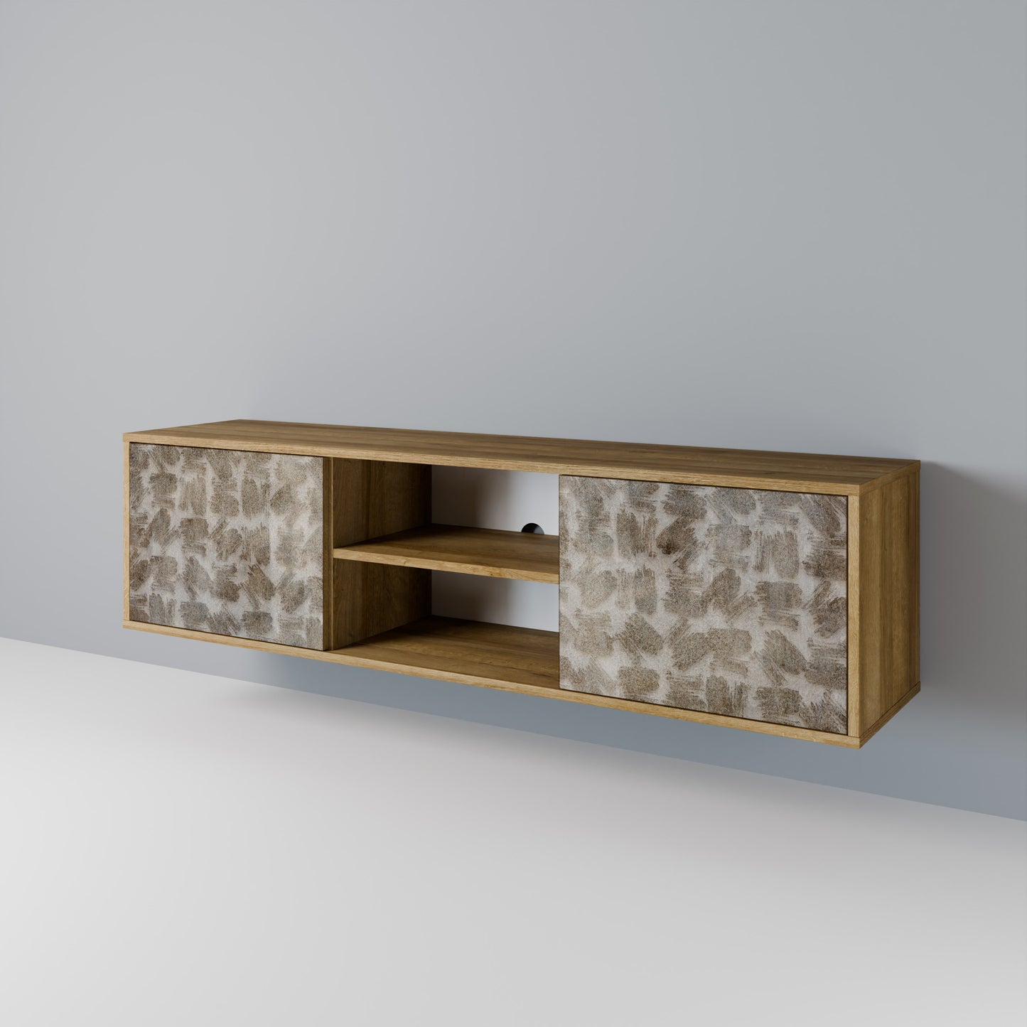 Mobile TV a 2 ante LEGGERMENTE SFOCATO effetto rovere