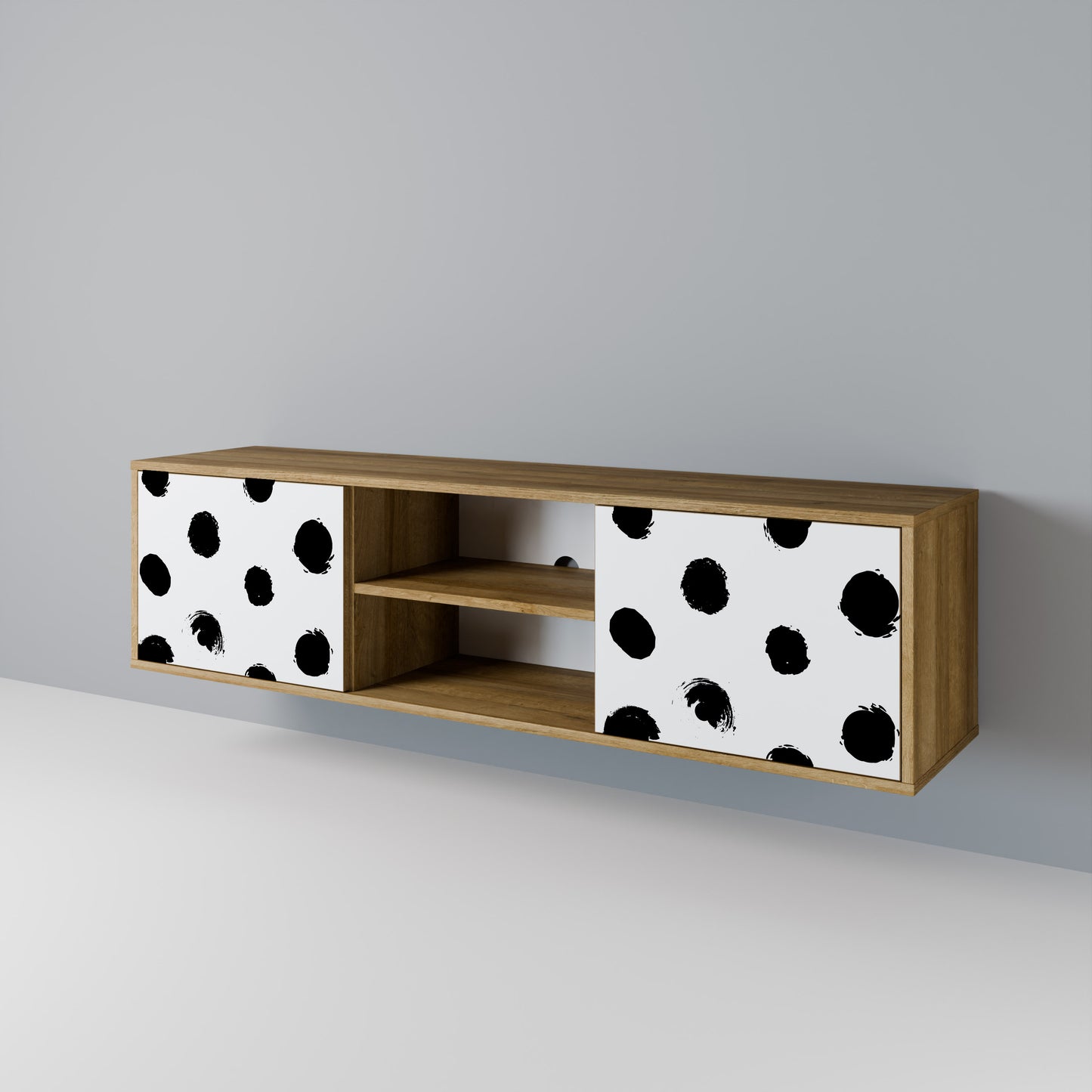 SLIPPING MINUTES 2-Door TV Stand in Oak Effect