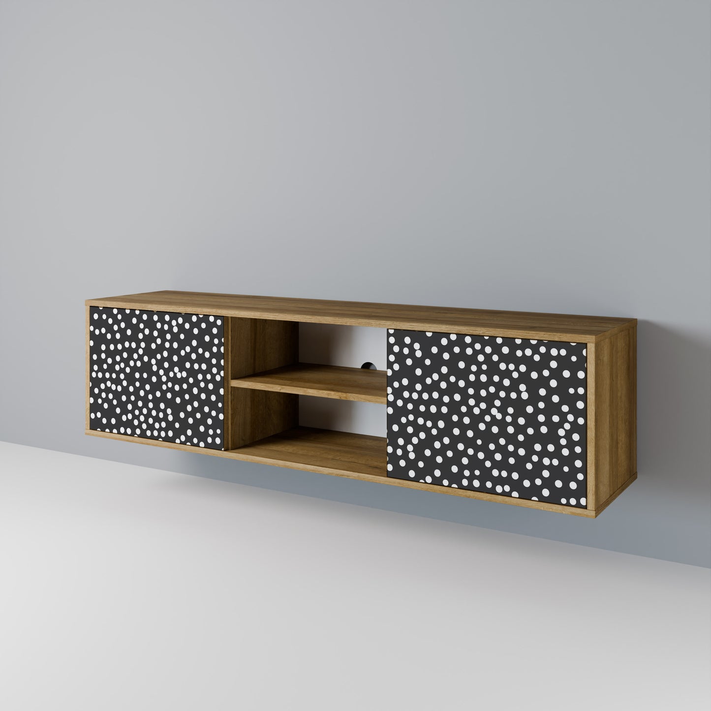 BLINDING LIGHTS 2-Door TV Stand in Oak Effect
