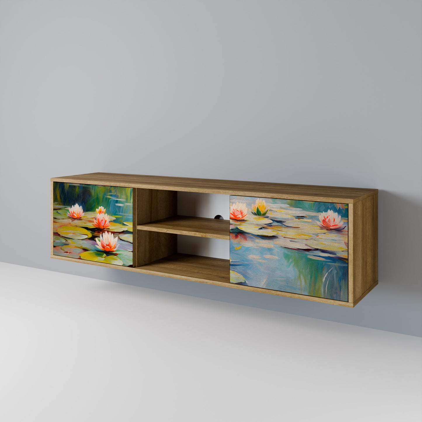Mobile TV BLOOMING WATERS a 2 ante effetto rovere