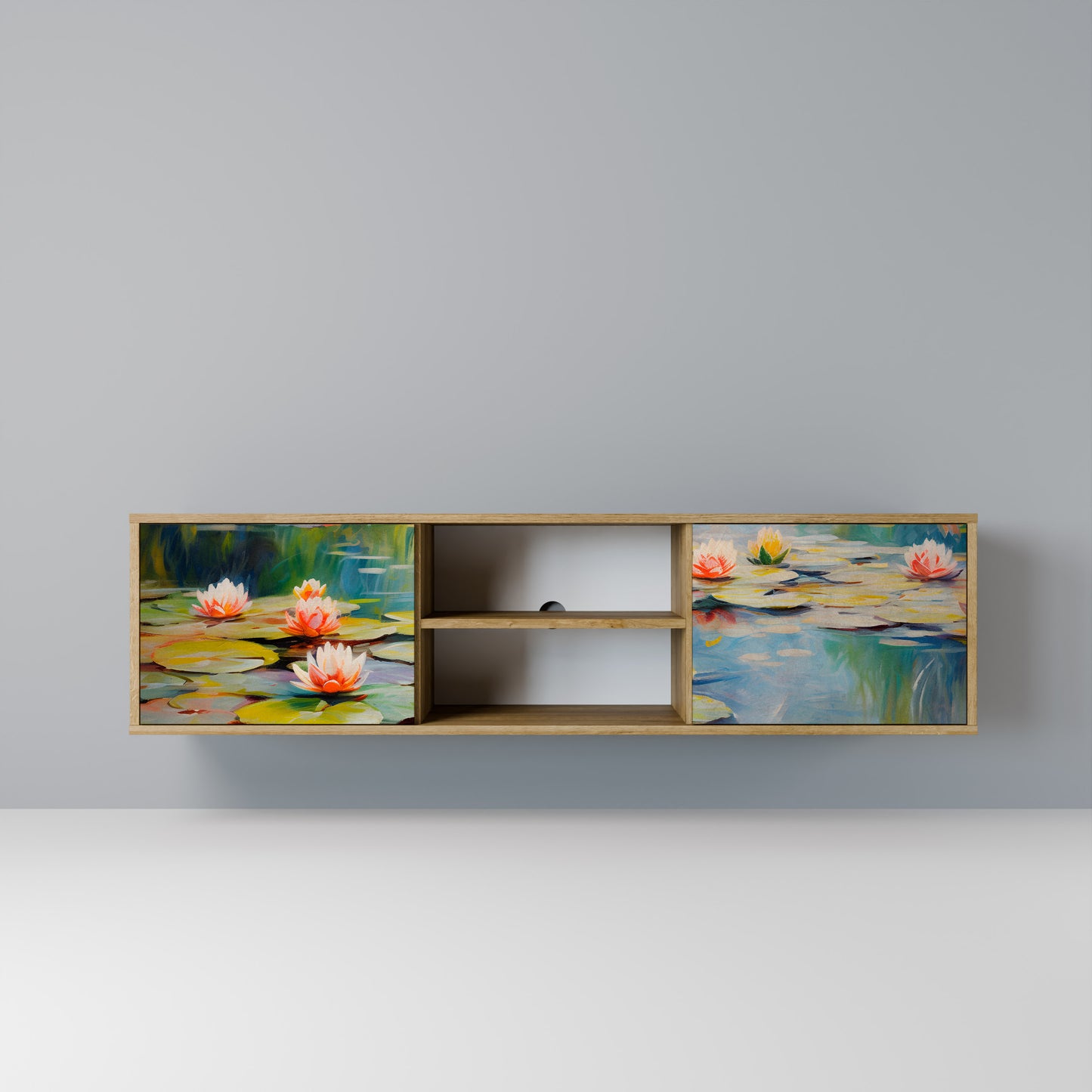 Mobile TV BLOOMING WATERS a 2 ante effetto rovere