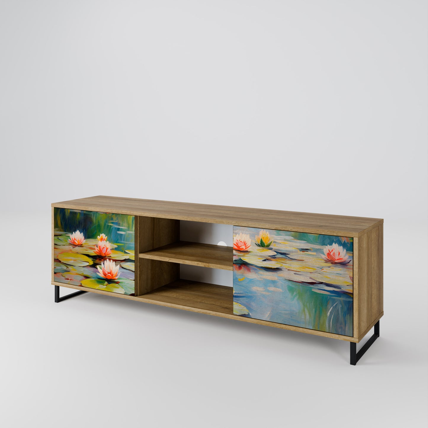 Mobile TV BLOOMING WATERS a 2 ante effetto rovere
