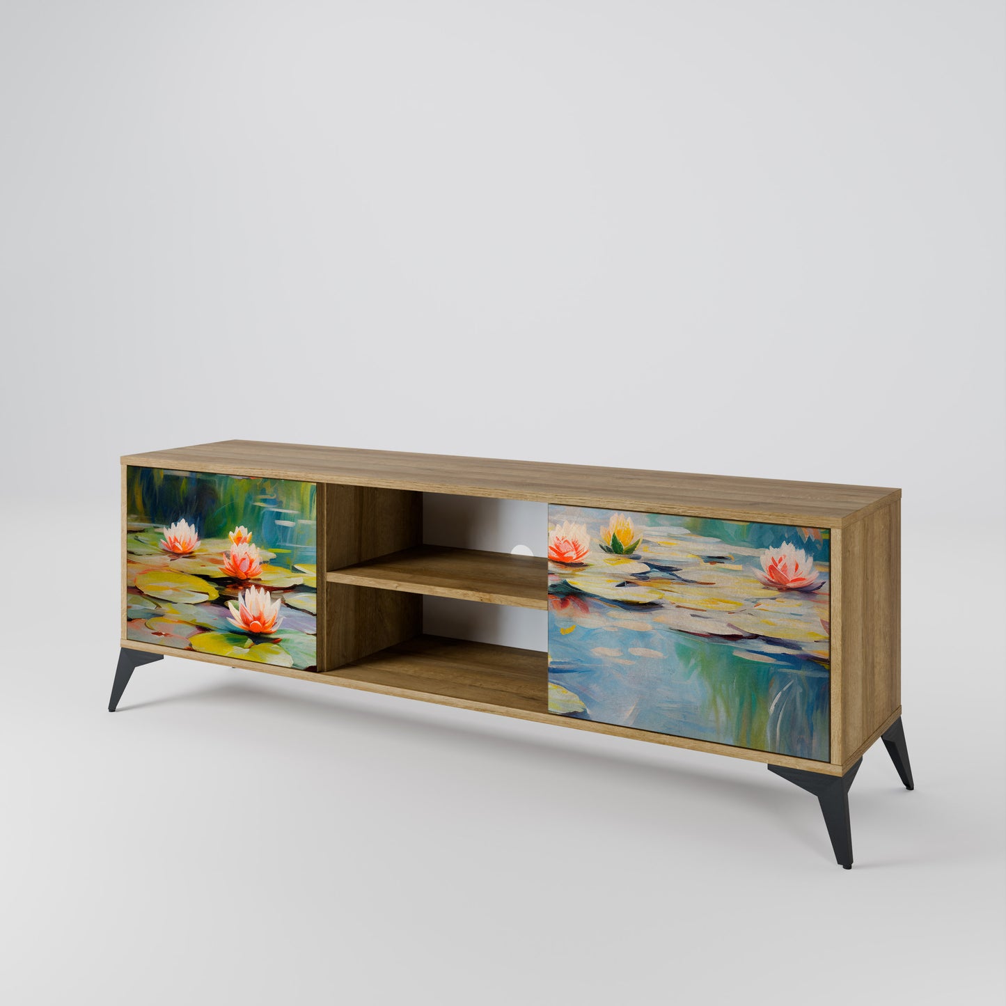 Mobile TV BLOOMING WATERS a 2 ante effetto rovere