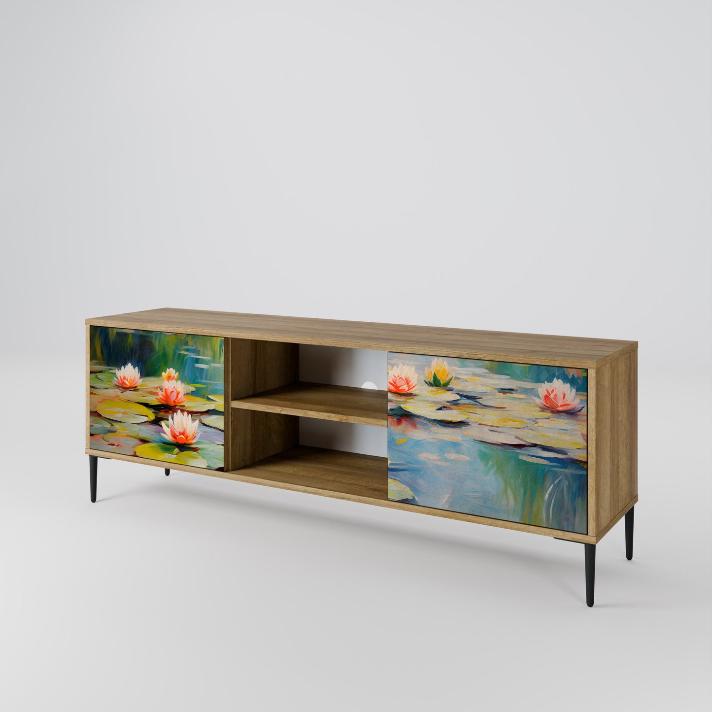 Mobile TV BLOOMING WATERS a 2 ante effetto rovere