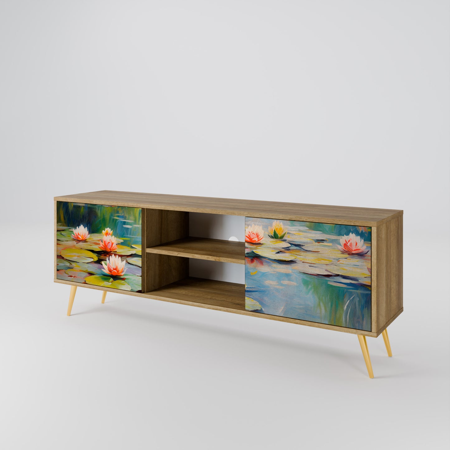 Mobile TV BLOOMING WATERS a 2 ante effetto rovere