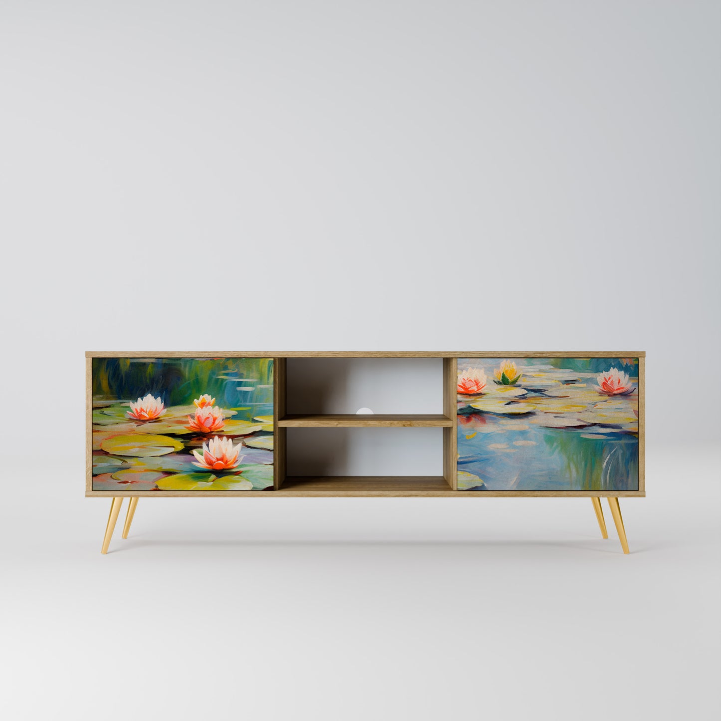 Mobile TV BLOOMING WATERS a 2 ante effetto rovere