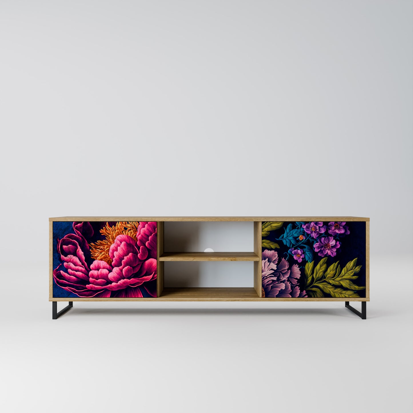 Mobile TV BLOOMING ELEGANCE a 2 ante in effetto rovere