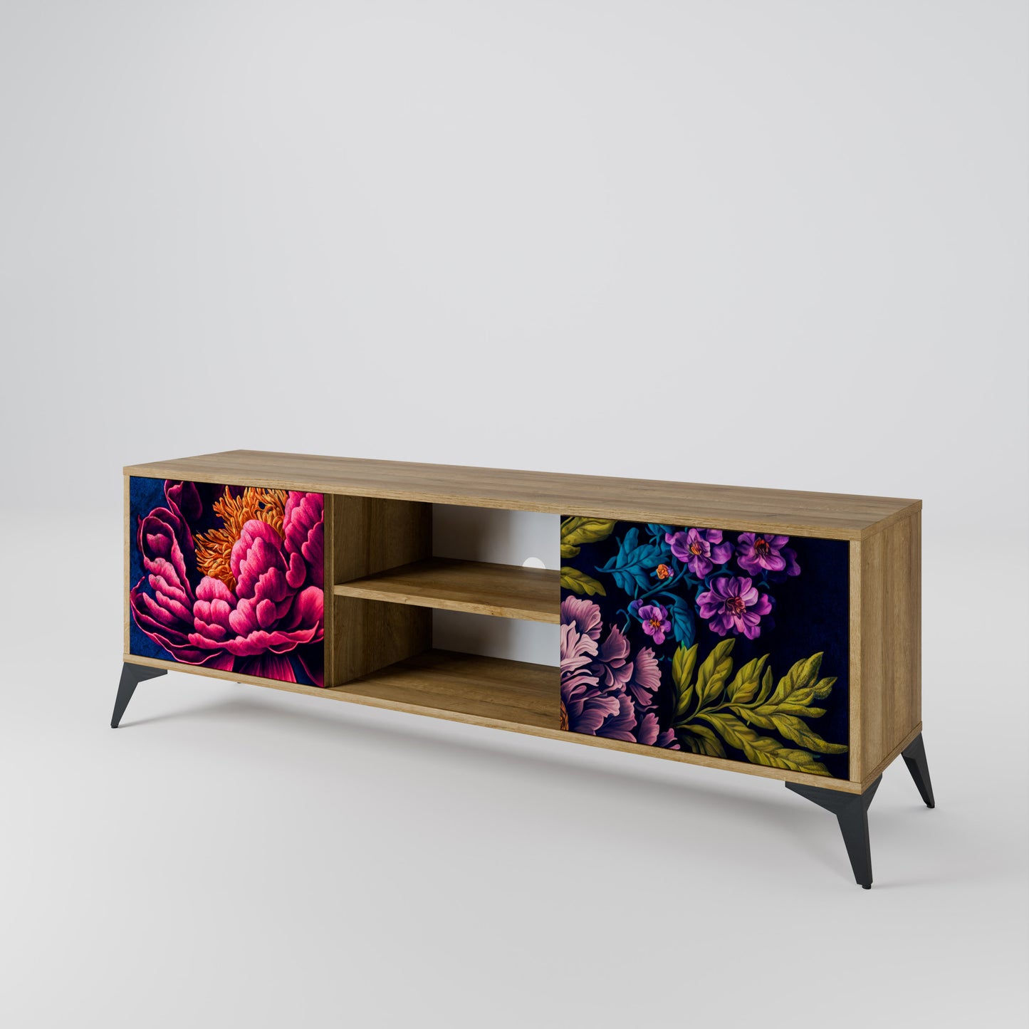 Mobile TV BLOOMING ELEGANCE a 2 ante in effetto rovere