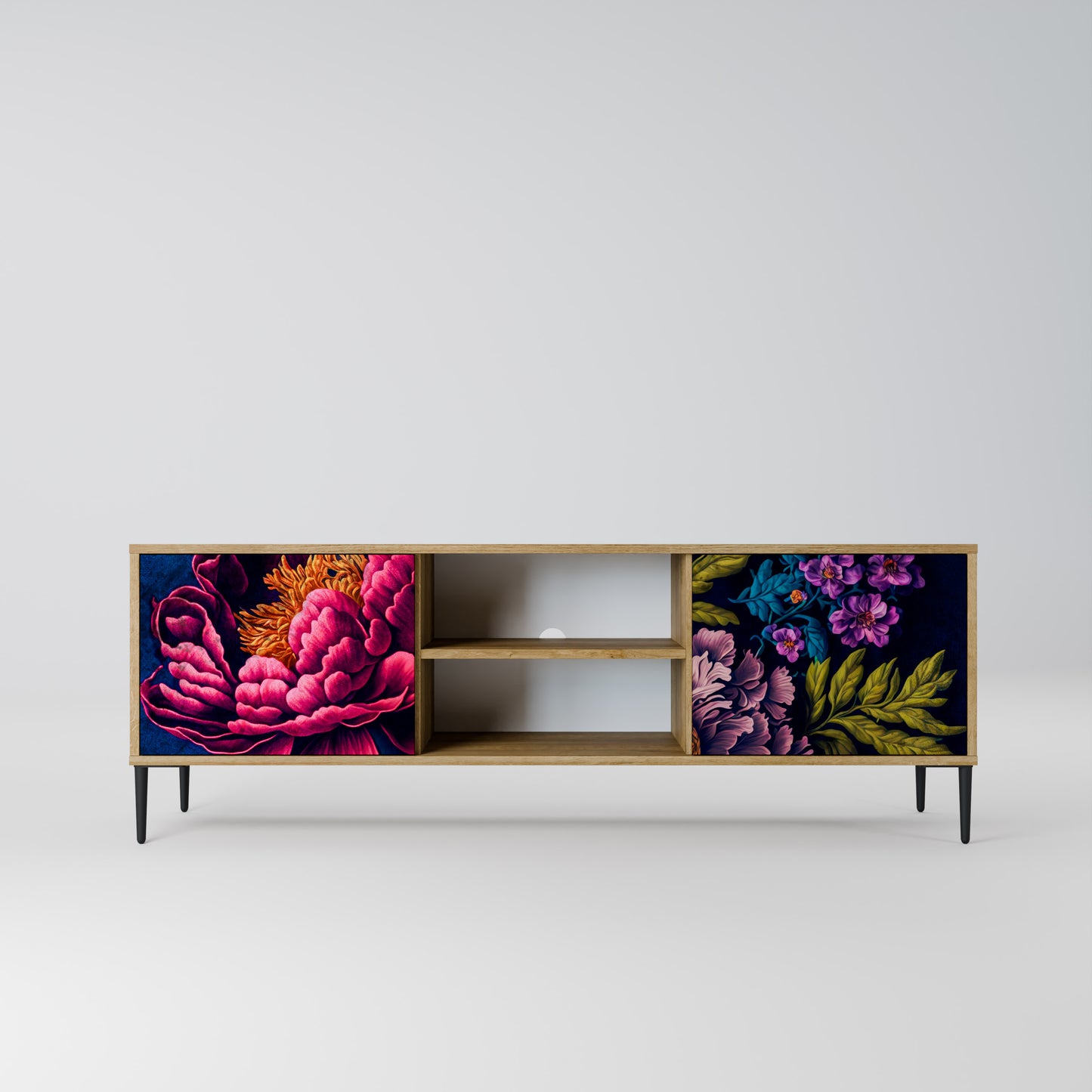 Mobile TV BLOOMING ELEGANCE a 2 ante in effetto rovere
