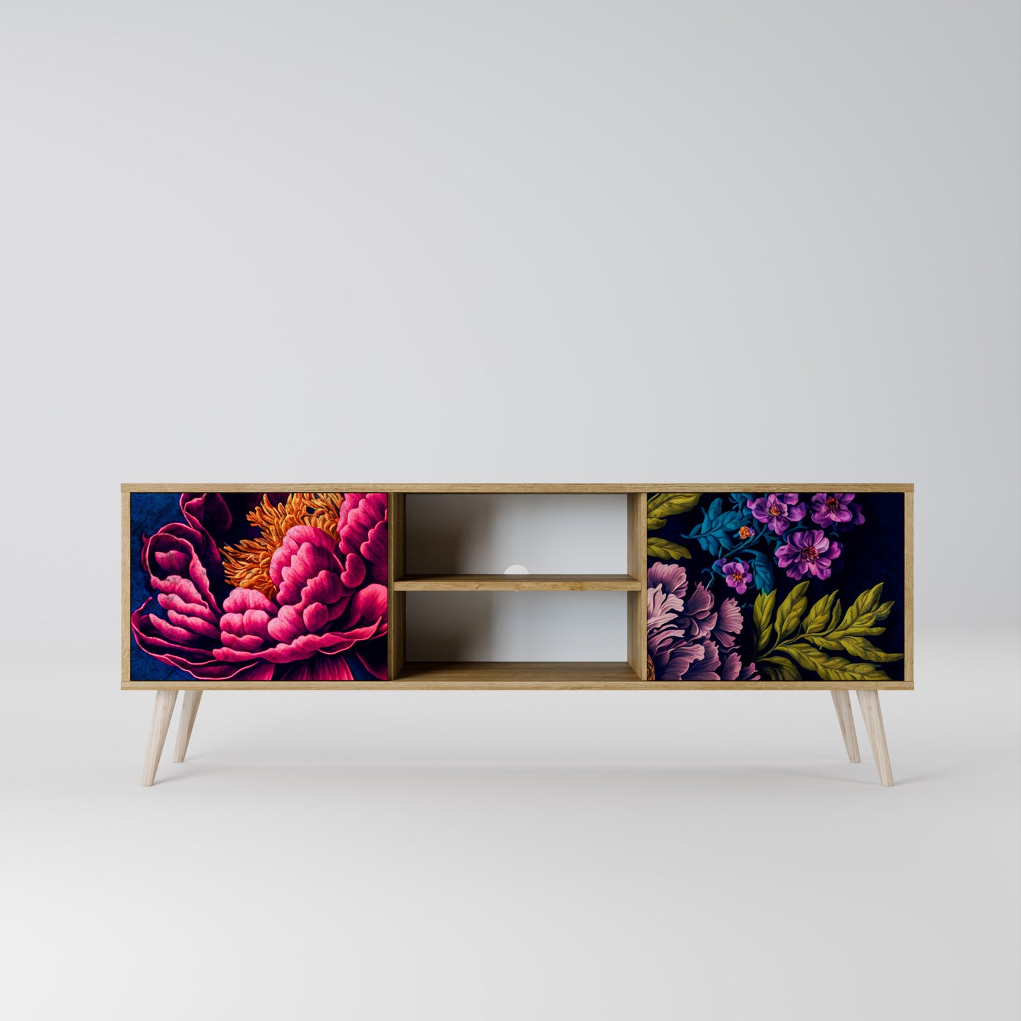 Mobile TV BLOOMING ELEGANCE a 2 ante in effetto rovere