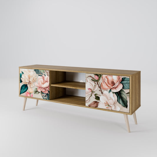 Mobile TV a 2 ante FLORAL GRACE in effetto rovere