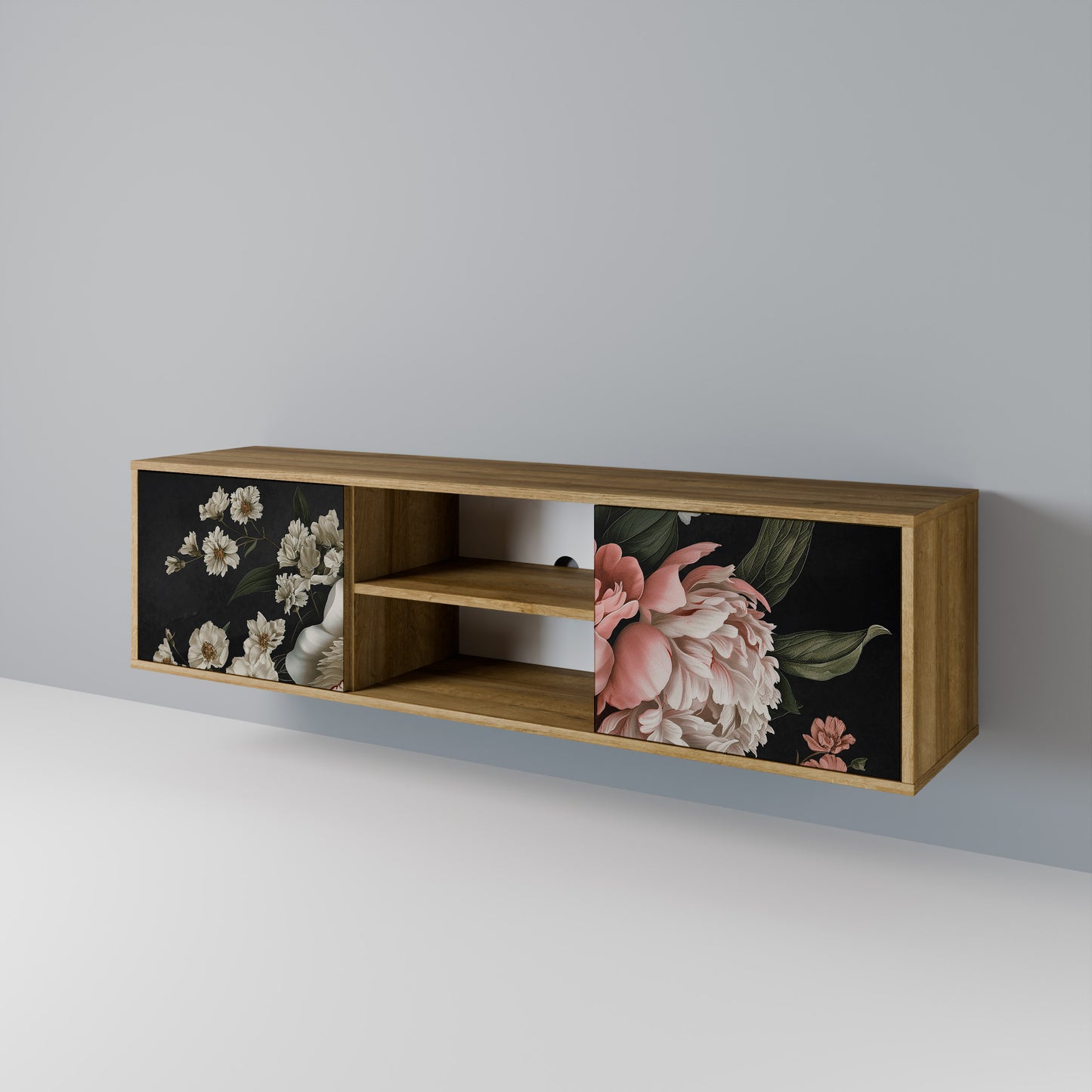 Mobile TV LUSH ELEGANCE a 2 ante effetto rovere