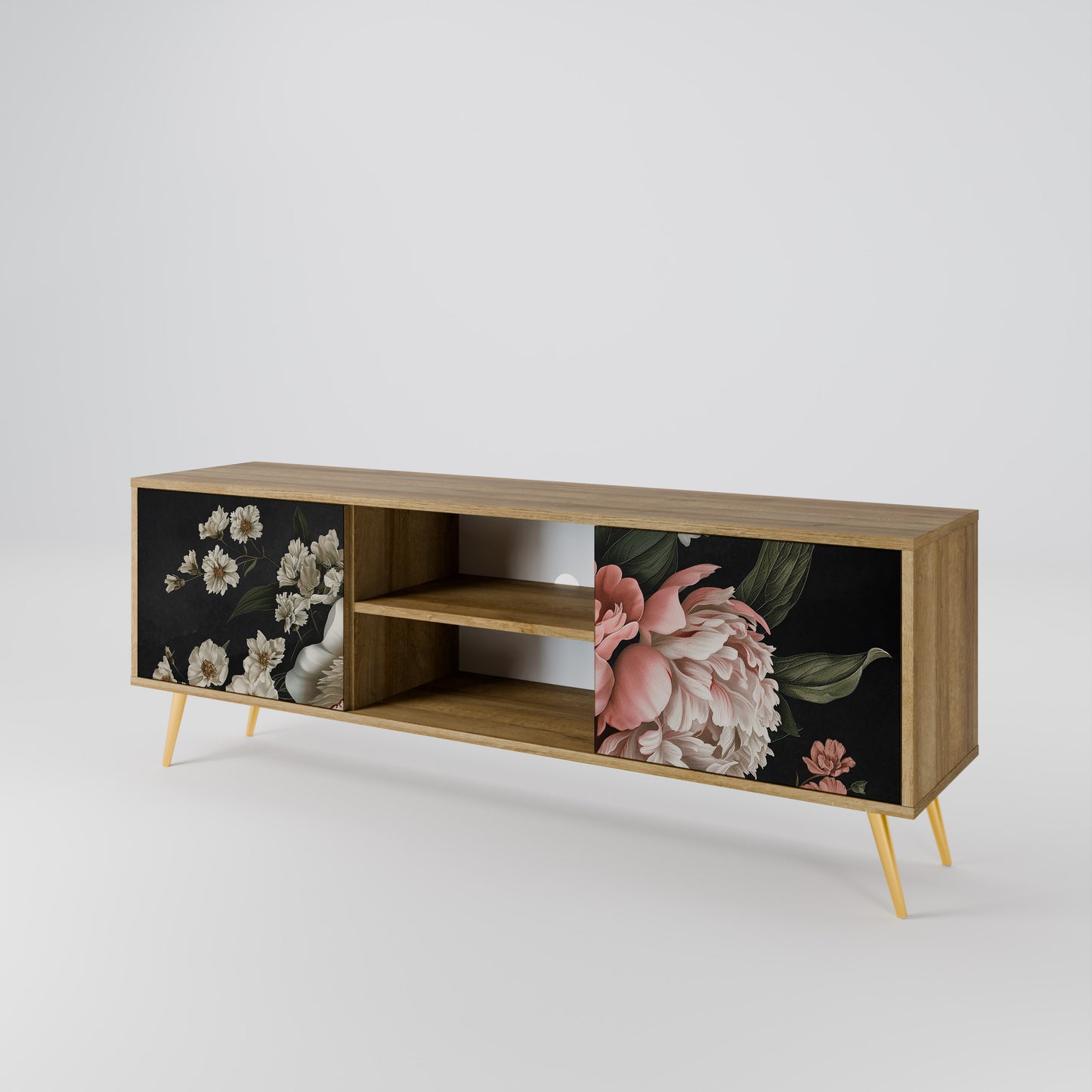 Mobile TV LUSH ELEGANCE a 2 ante effetto rovere