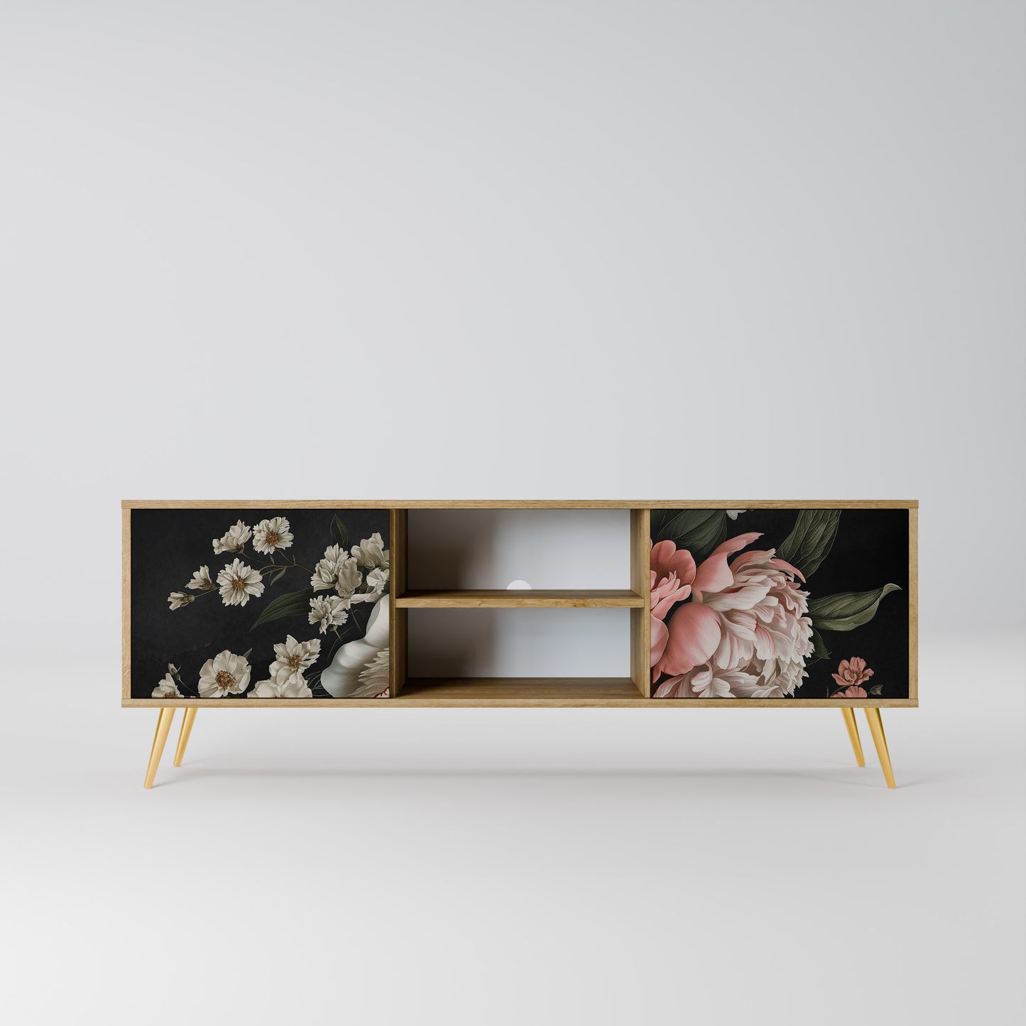 Mobile TV LUSH ELEGANCE a 2 ante effetto rovere