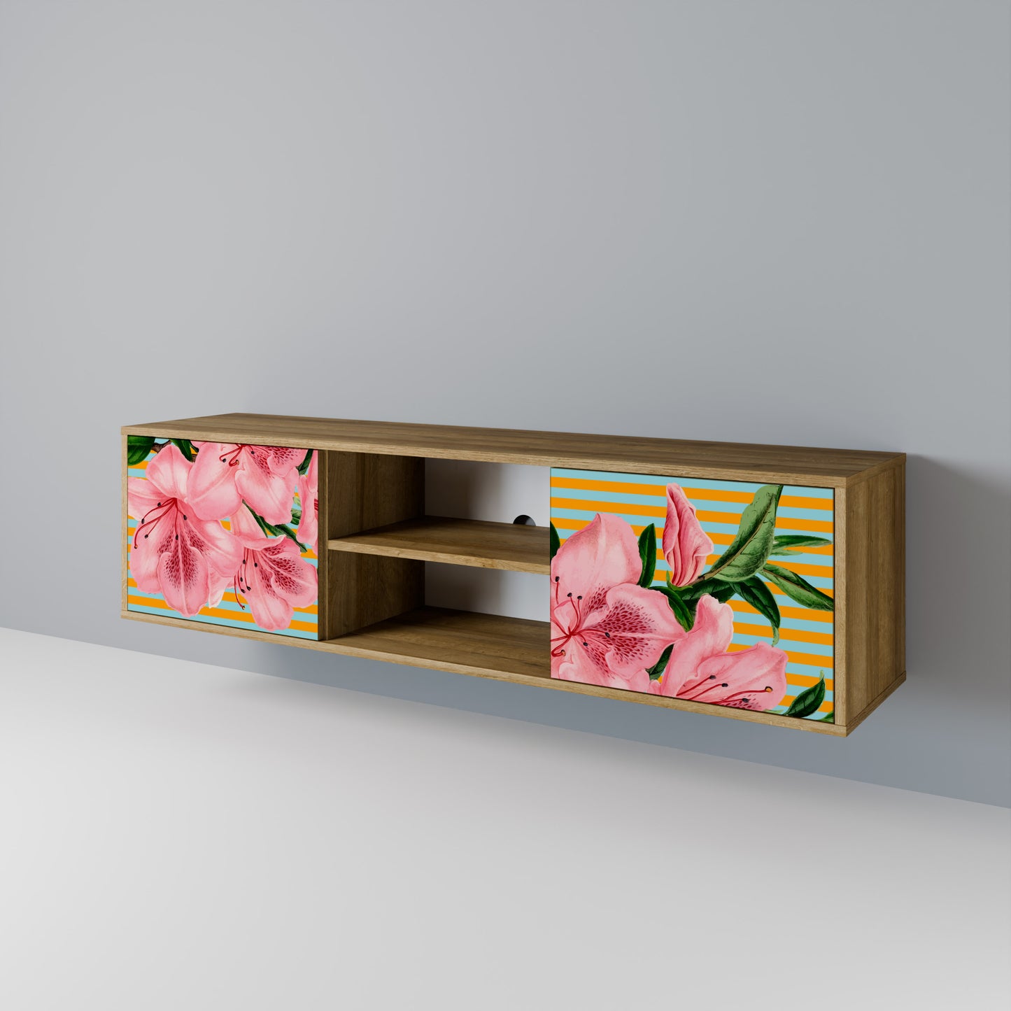 FRAGILE BEAUTY Mobile TV a 2 ante in effetto rovere