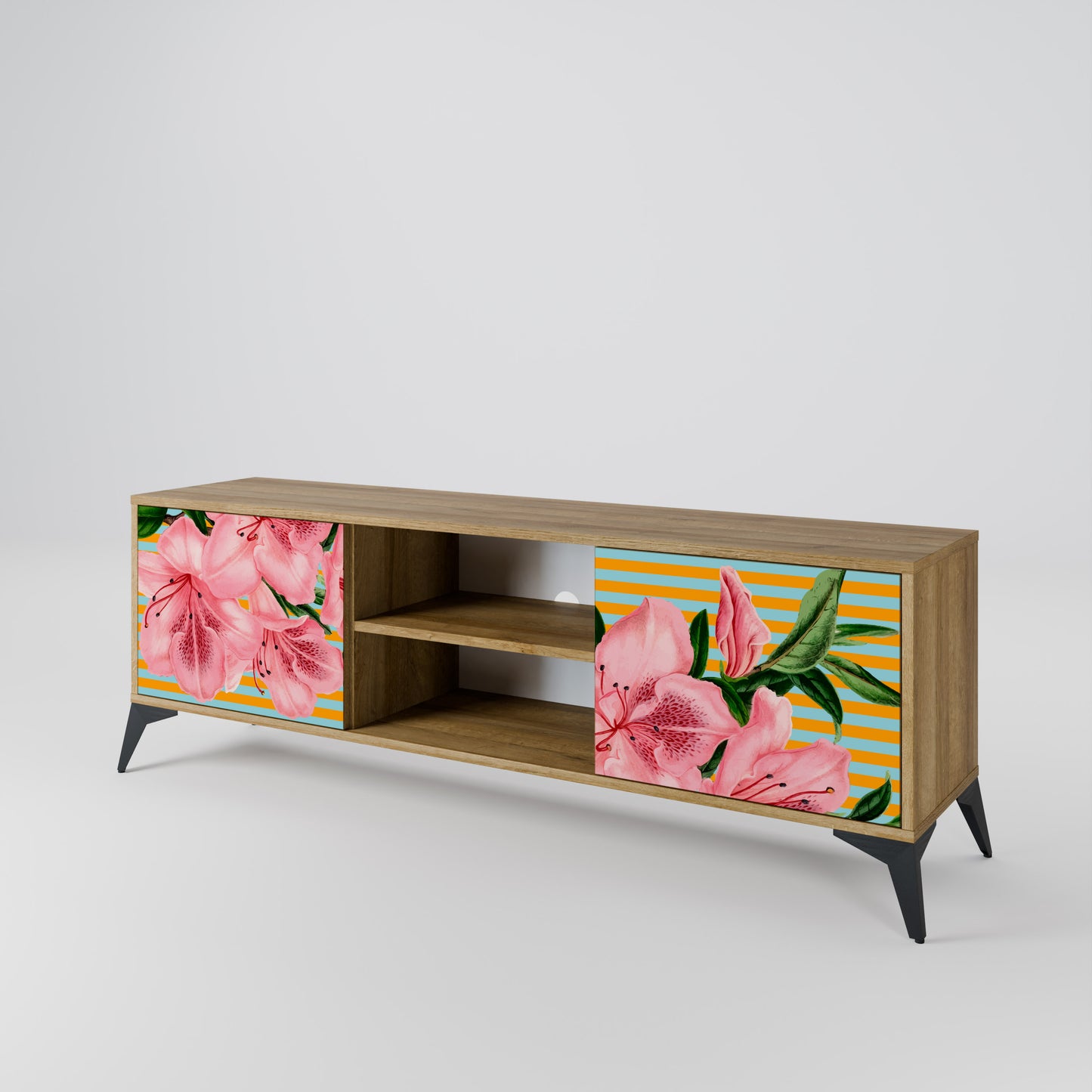 FRAGILE BEAUTY Mobile TV a 2 ante in effetto rovere