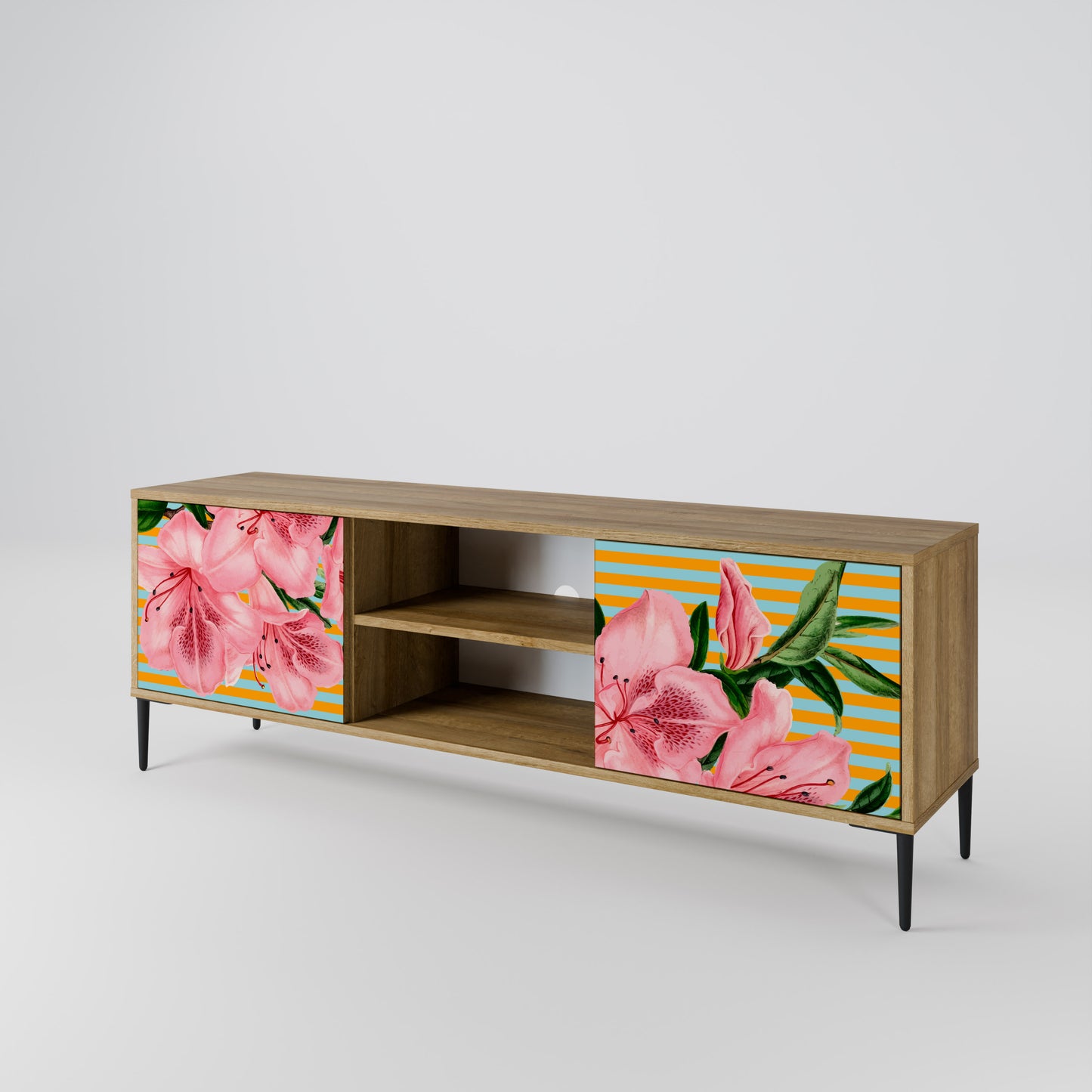 FRAGILE BEAUTY Mobile TV a 2 ante in effetto rovere