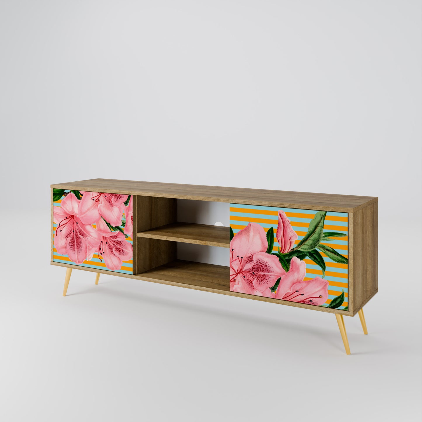 FRAGILE BEAUTY Mobile TV a 2 ante in effetto rovere