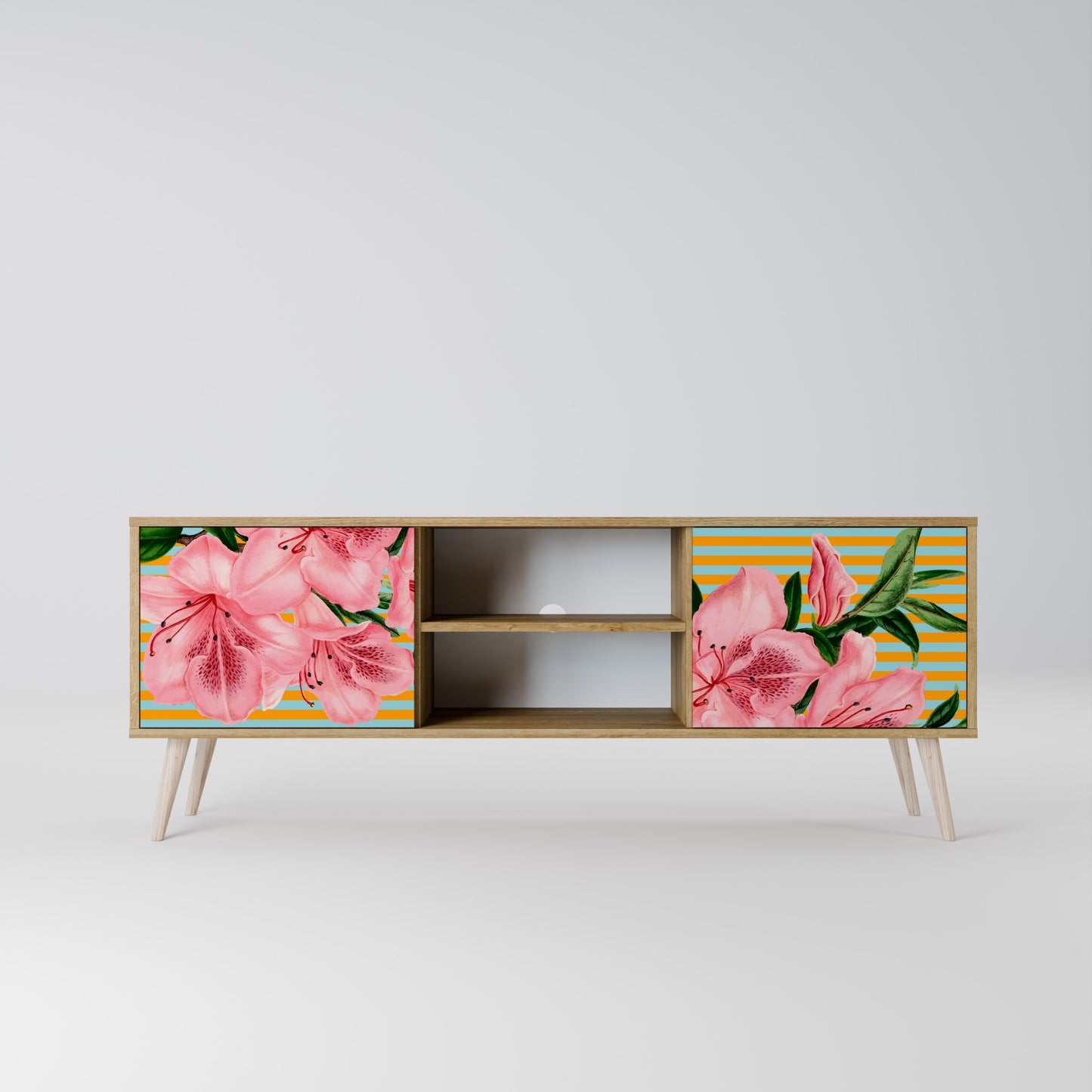 FRAGILE BEAUTY Mobile TV a 2 ante in effetto rovere