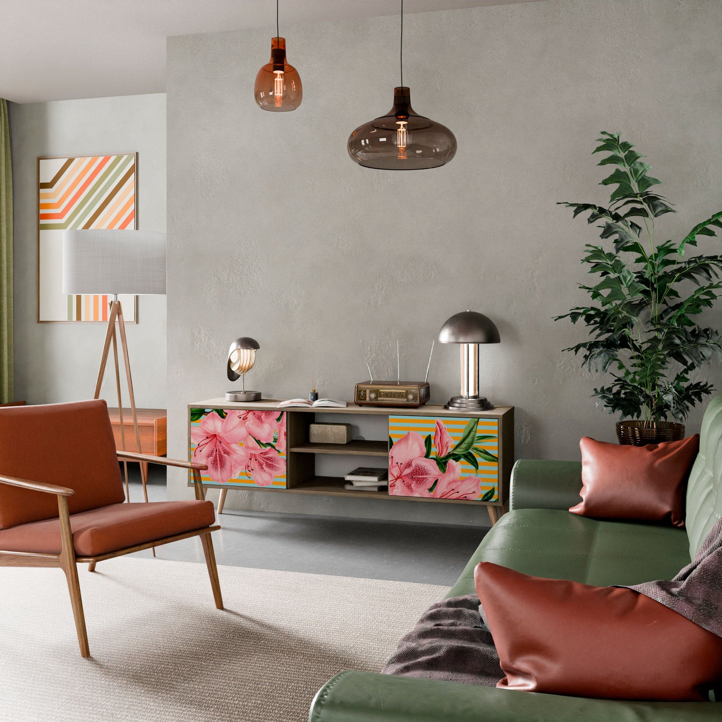 FRAGILE BEAUTY Mobile TV a 2 ante in effetto rovere