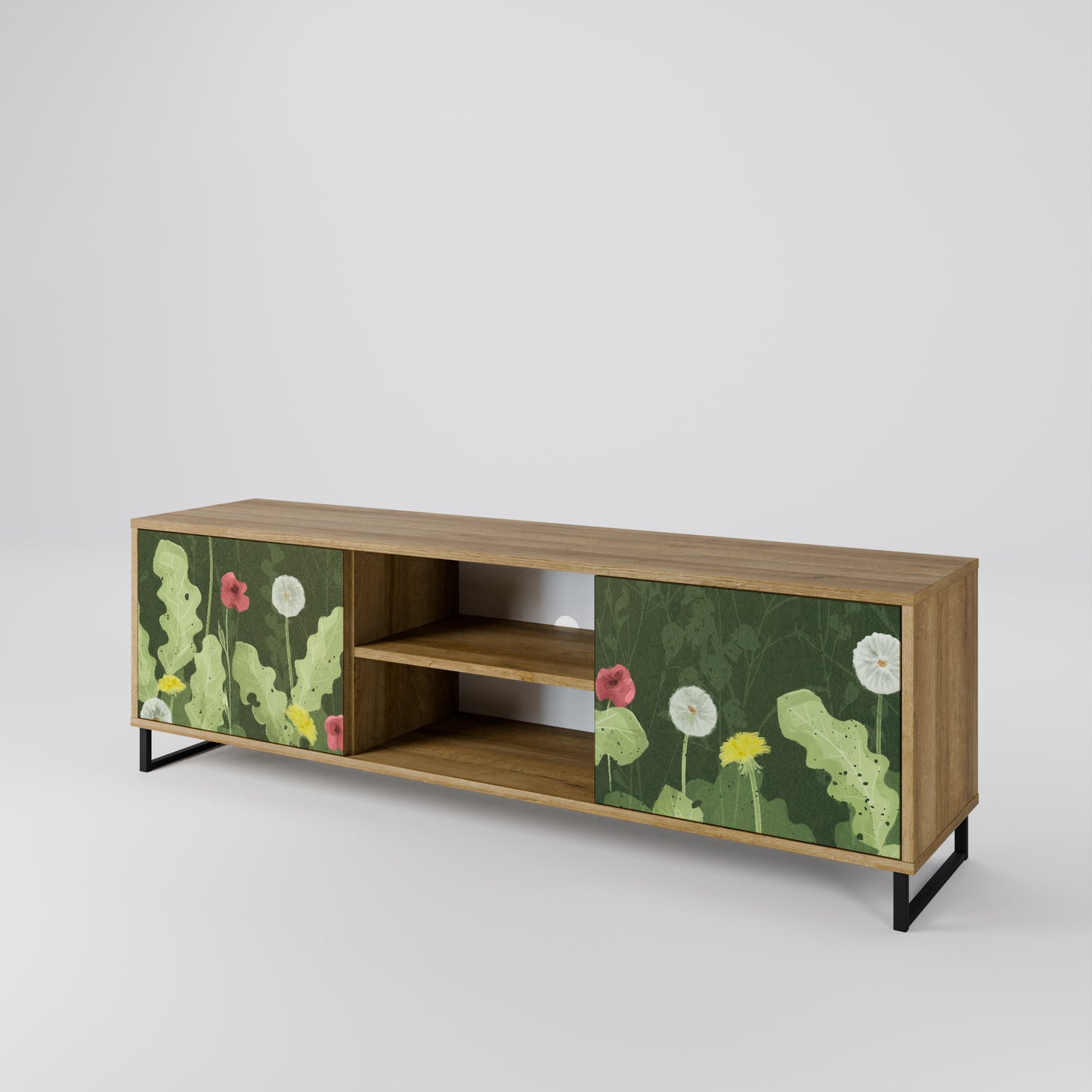 Mobile TV DANDELION AMUSE a 2 ante in effetto rovere