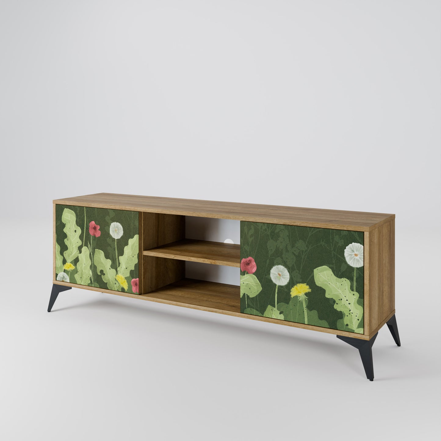 Mobile TV DANDELION AMUSE a 2 ante in effetto rovere
