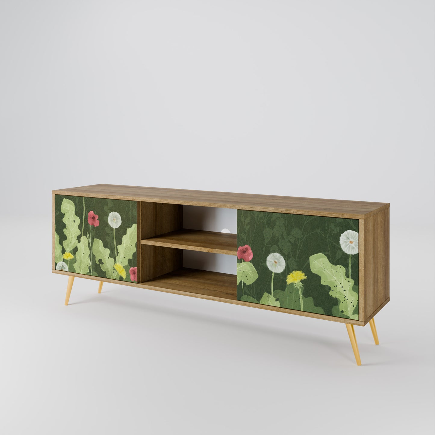 Mobile TV DANDELION AMUSE a 2 ante in effetto rovere