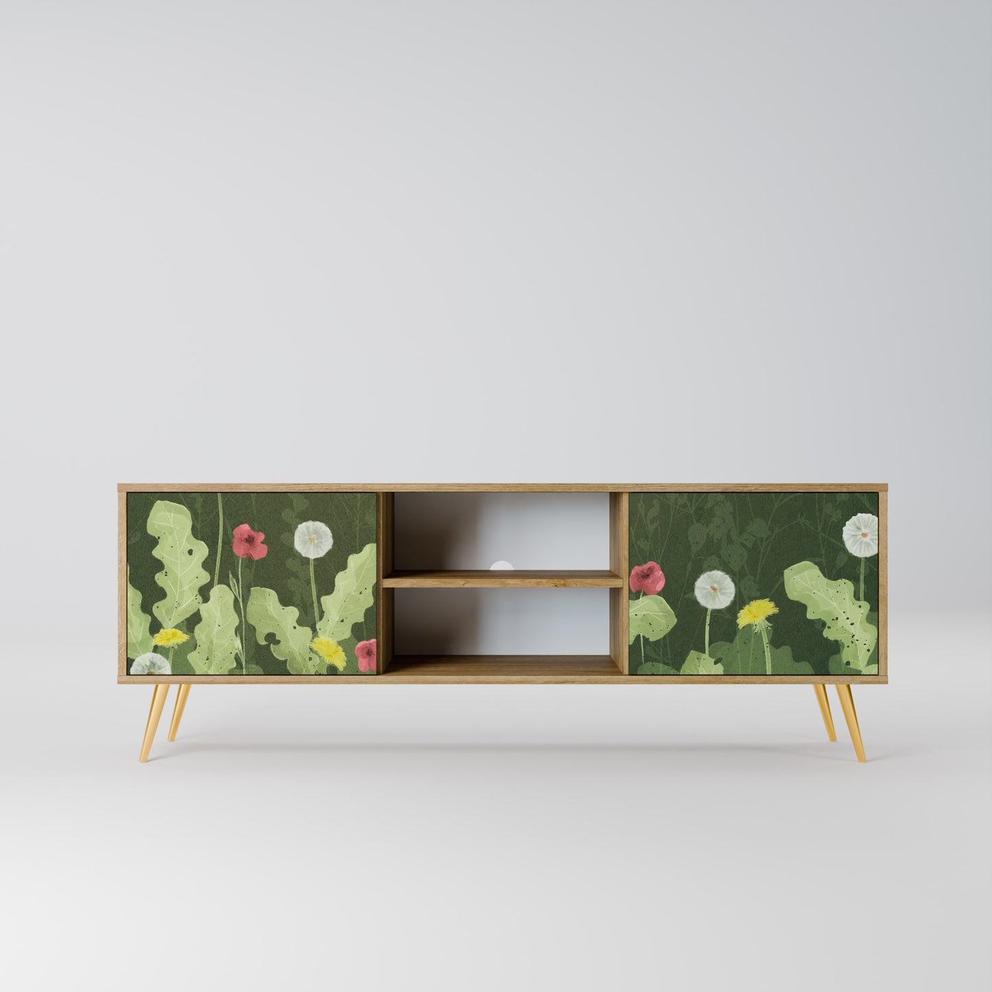 Mobile TV DANDELION AMUSE a 2 ante in effetto rovere