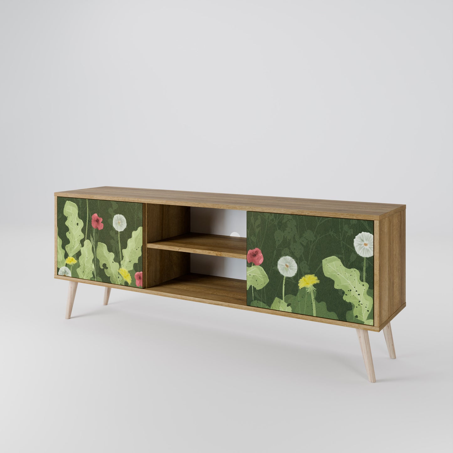 Mobile TV DANDELION AMUSE a 2 ante in effetto rovere