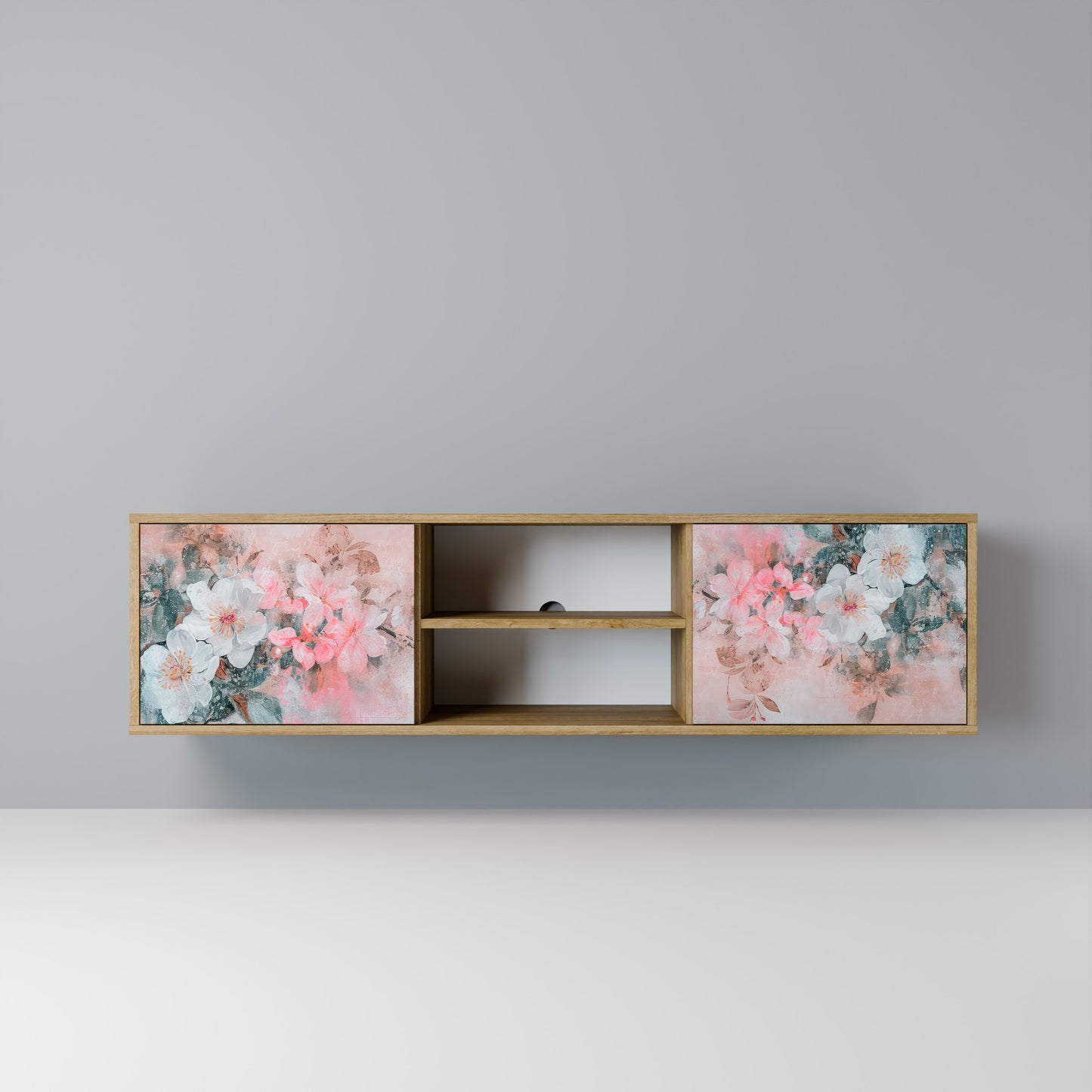 Mobile TV a 2 ante CHERRY BLOSSOM in effetto rovere