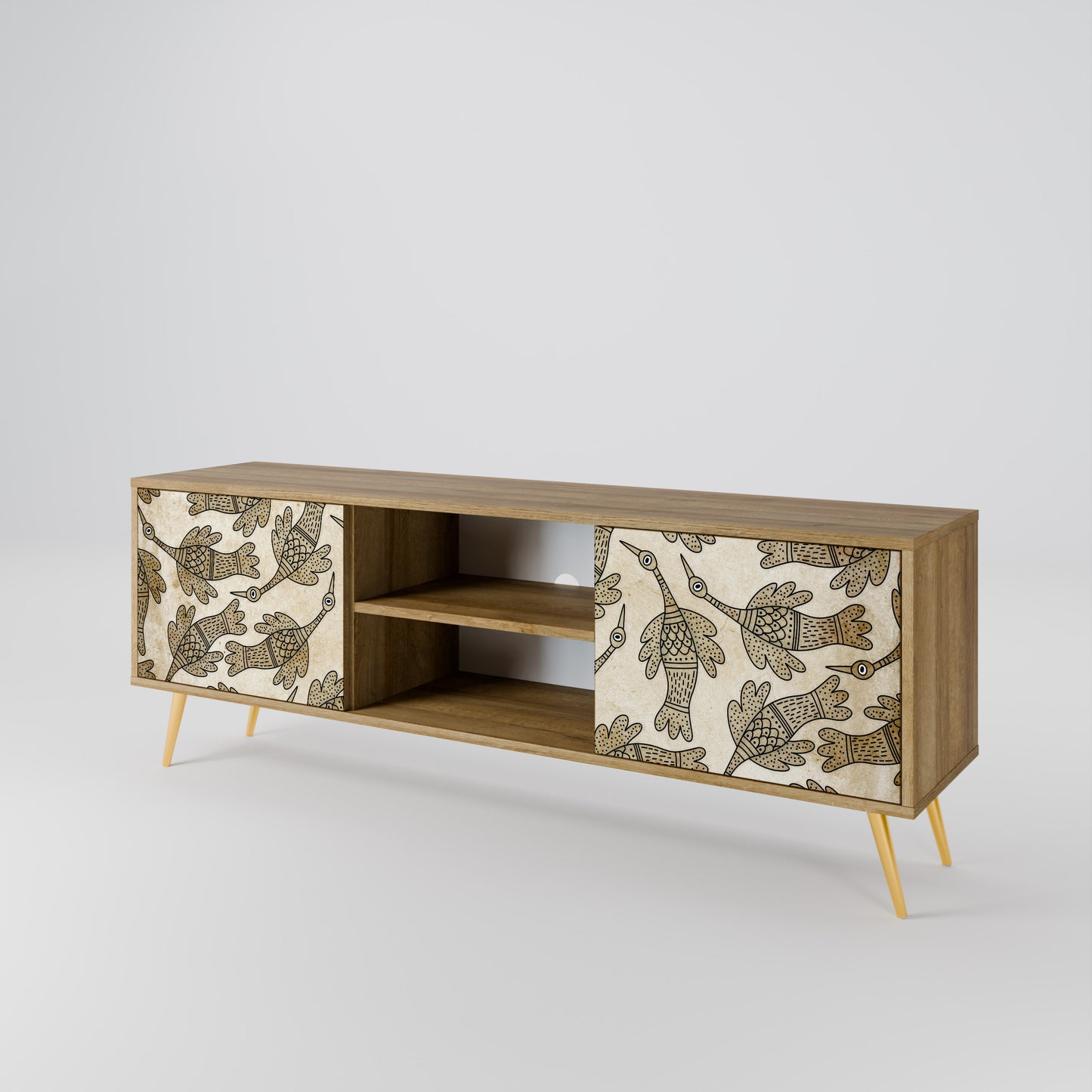 Mobile TV ALMONDINE SONGBIRD a 2 ante in effetto rovere