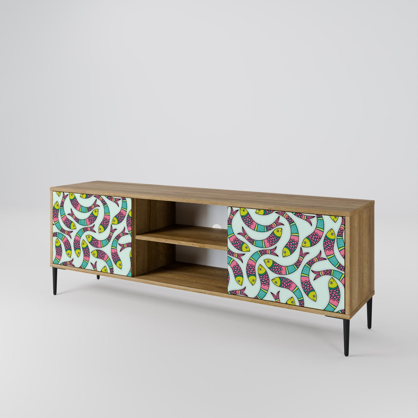Mobile TV INDIAN FISH a 2 ante effetto rovere