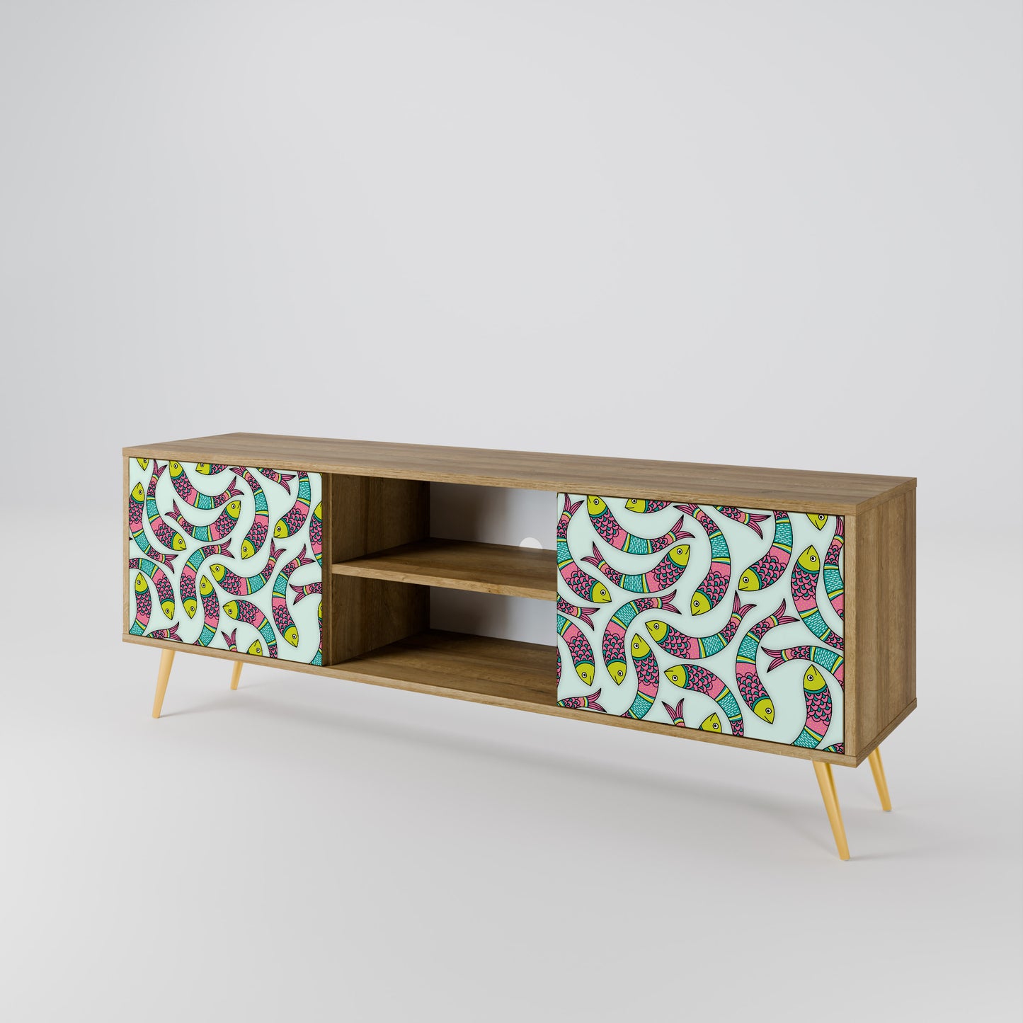 Mobile TV INDIAN FISH a 2 ante effetto rovere
