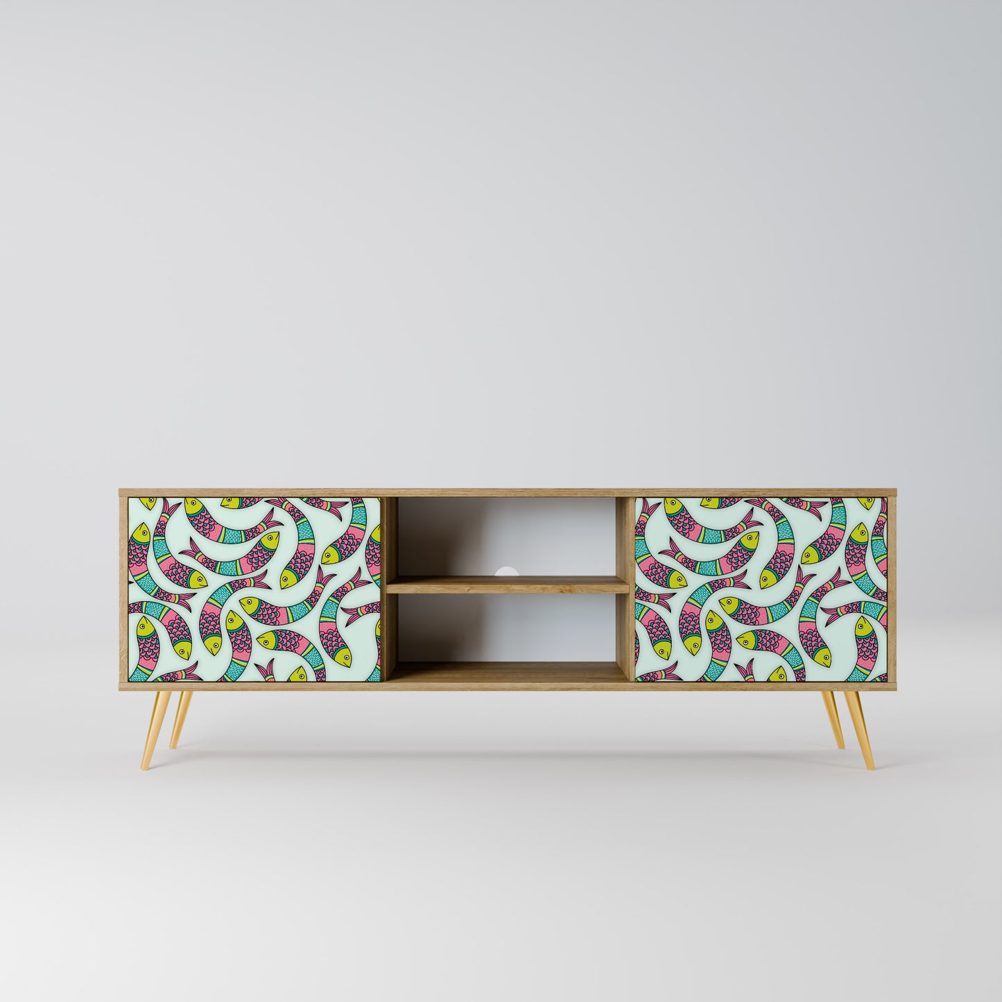 Mobile TV INDIAN FISH a 2 ante effetto rovere