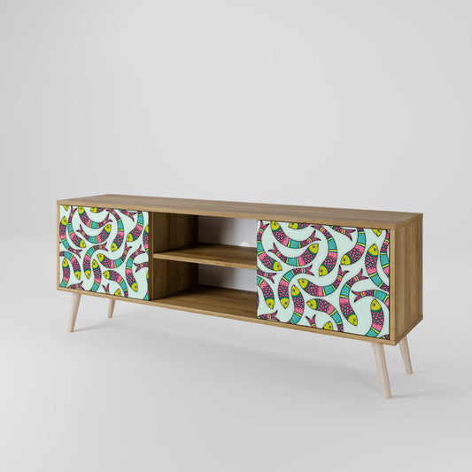 Mobile TV INDIAN FISH a 2 ante effetto rovere