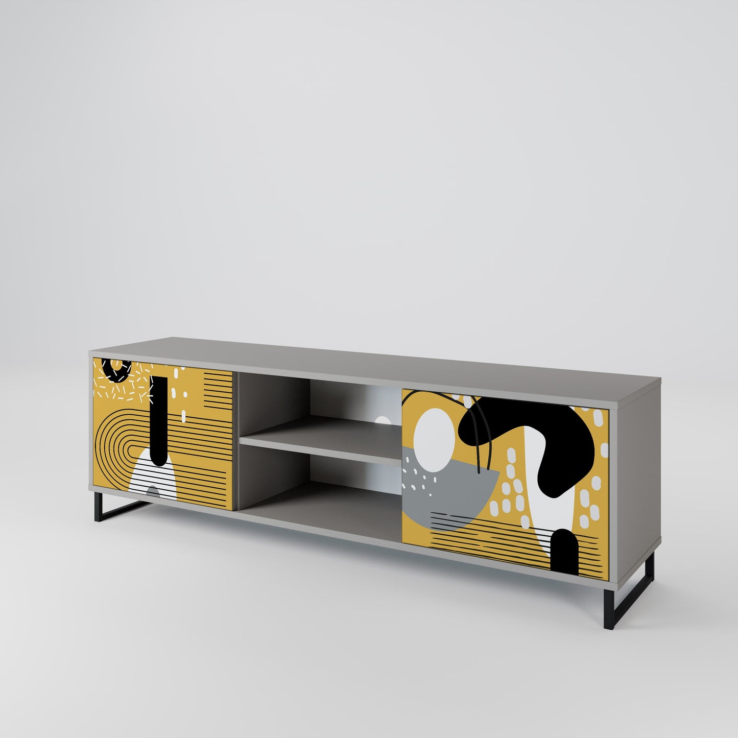 Mobile TV SHAPESHIFT SYMPHONY a 2 ante in finitura grigia
