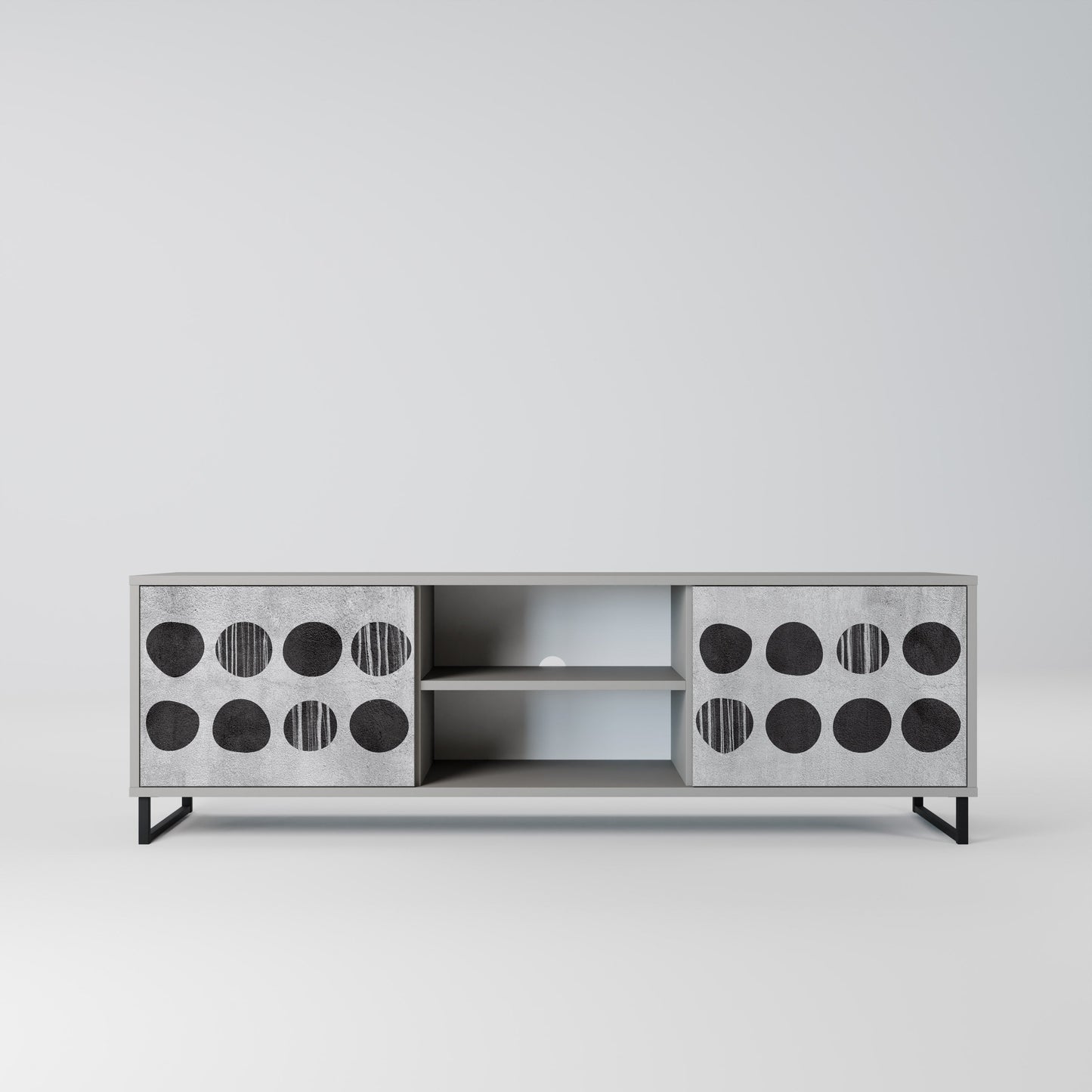 Mobile TV GHOSTLY GRADIENTS a 2 ante in finitura grigia