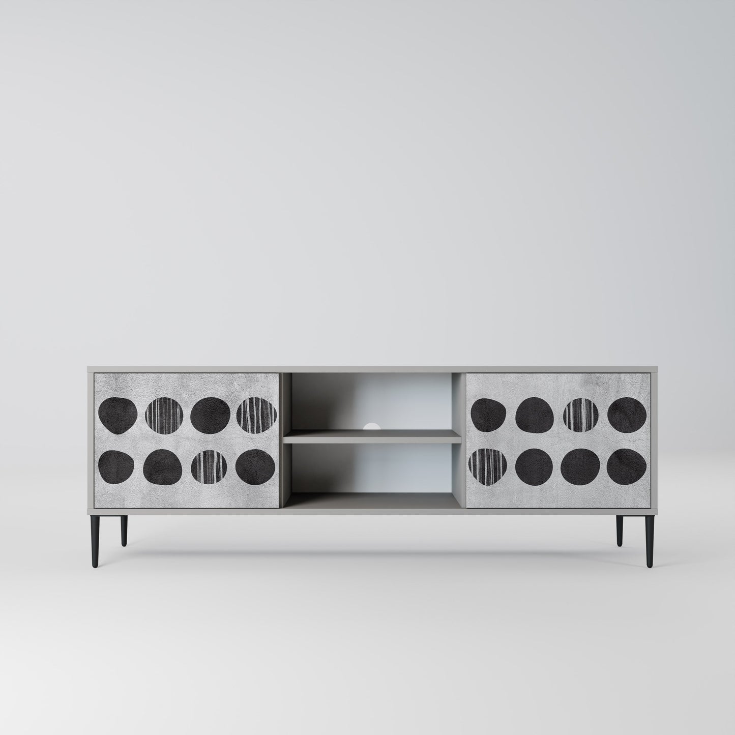 Mobile TV GHOSTLY GRADIENTS a 2 ante in finitura grigia