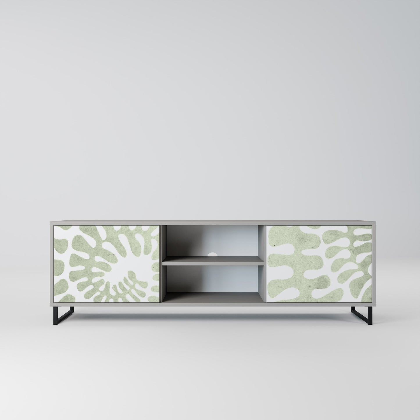 HELIX DANCE 2-Door TV Stand in Grey Finish