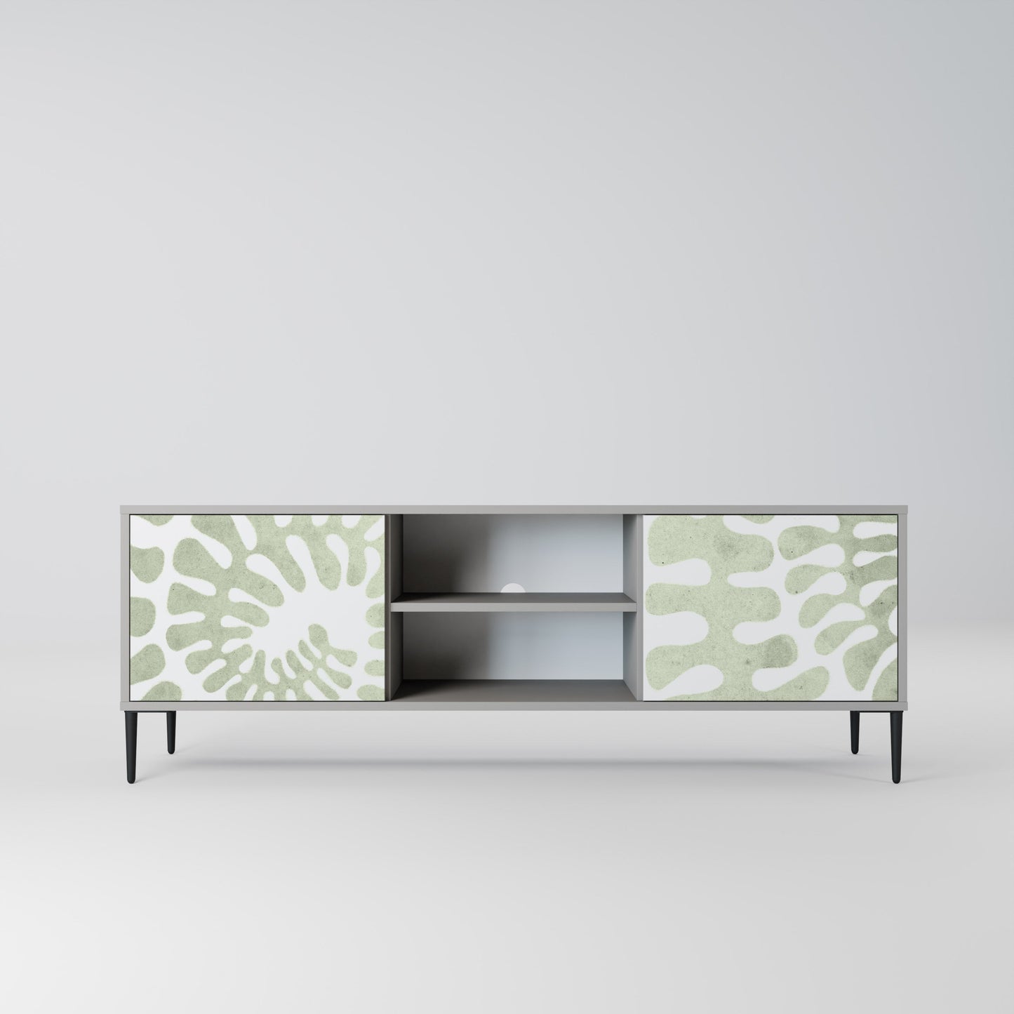 HELIX DANCE 2-Door TV Stand in Grey Finish