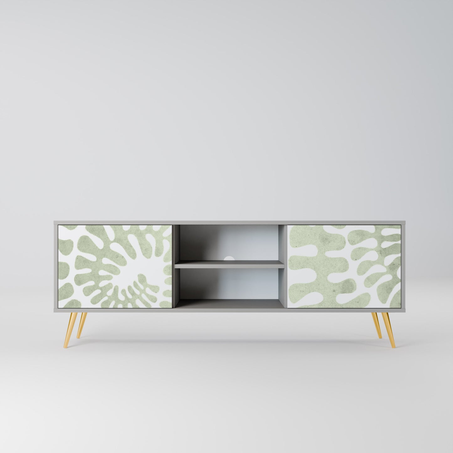 HELIX DANCE 2-Door TV Stand in Grey Finish