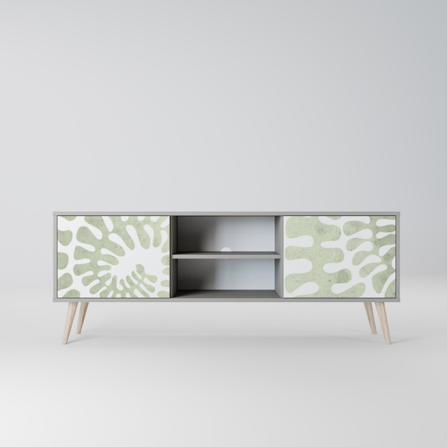 HELIX DANCE 2-Door TV Stand in Grey Finish