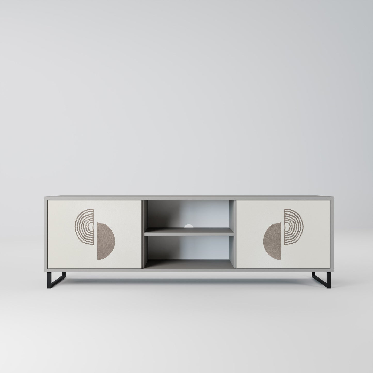 HARMONY ESSENCE 2-Door TV Stand in Grey Finish
