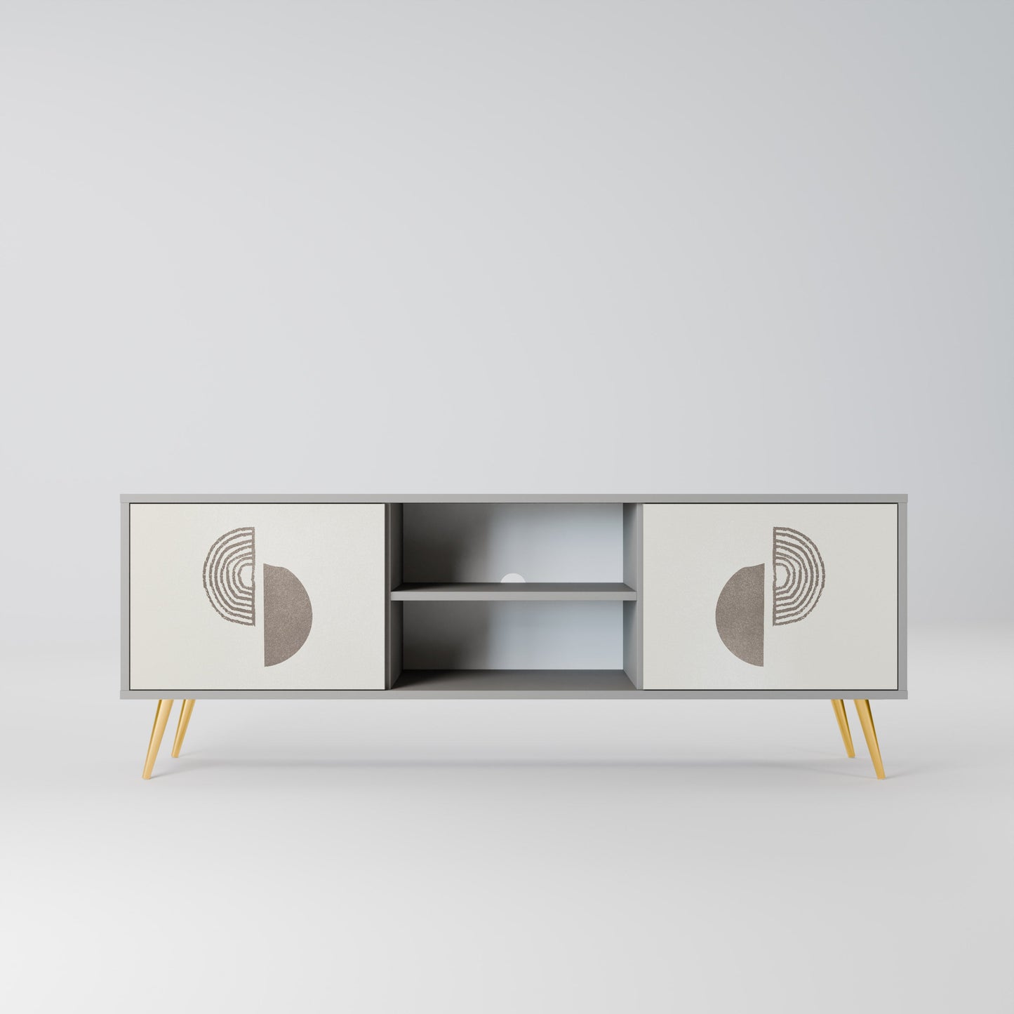 HARMONY ESSENCE 2-Door TV Stand in Grey Finish