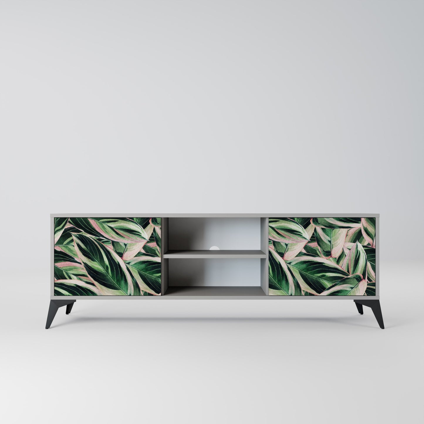 EERIE STROMANTHE 2-Door TV Stand in Grey Finish