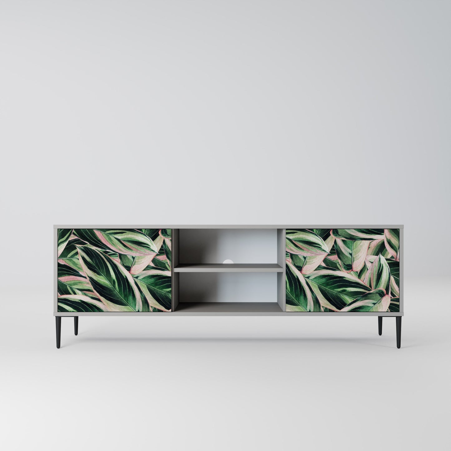 EERIE STROMANTHE 2-Door TV Stand in Grey Finish