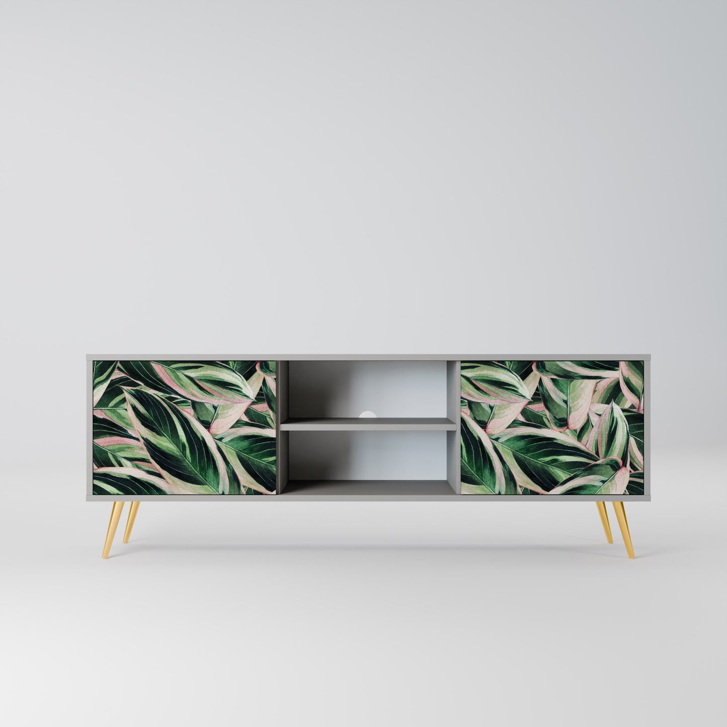 EERIE STROMANTHE 2-Door TV Stand in Grey Finish
