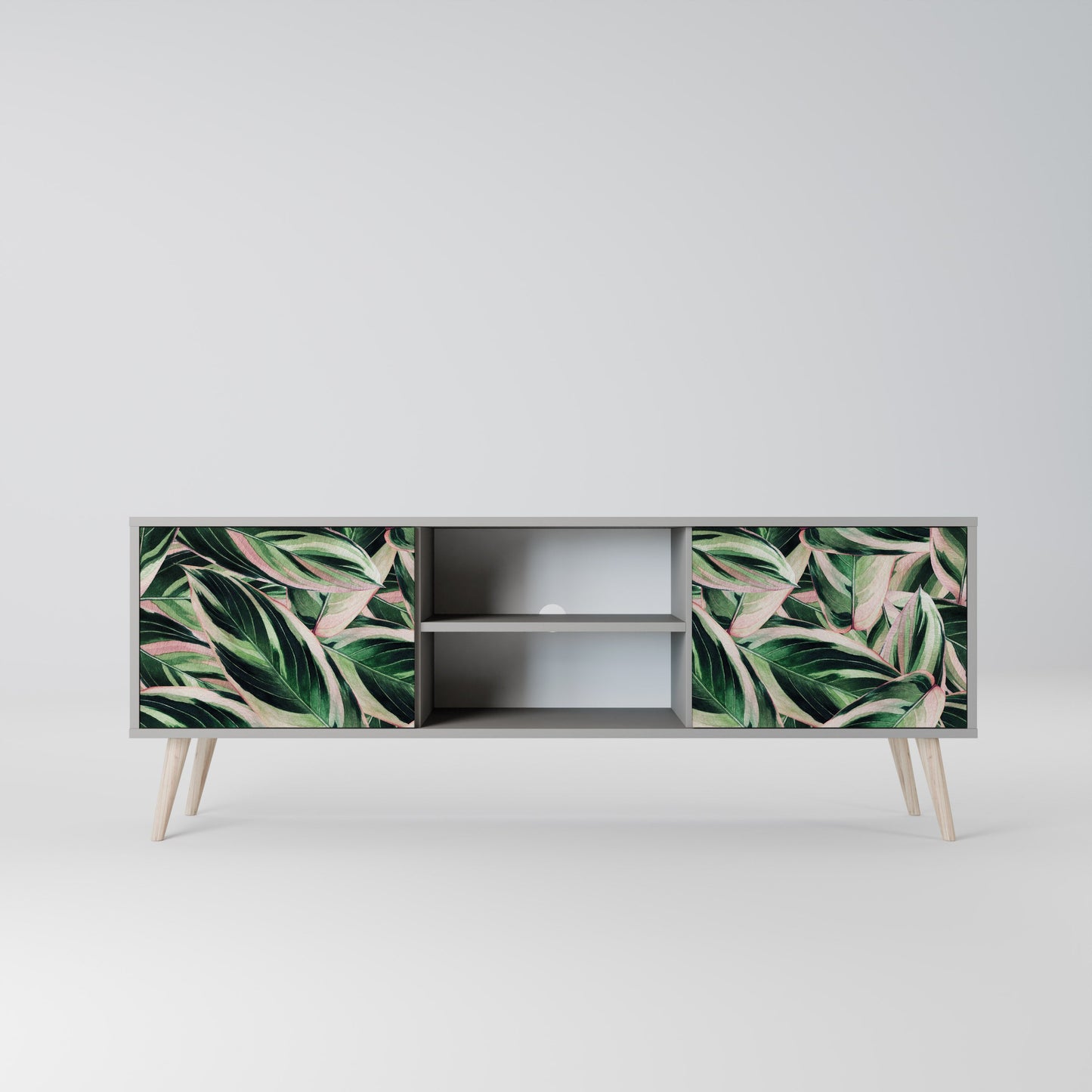 EERIE STROMANTHE 2-Door TV Stand in Grey Finish