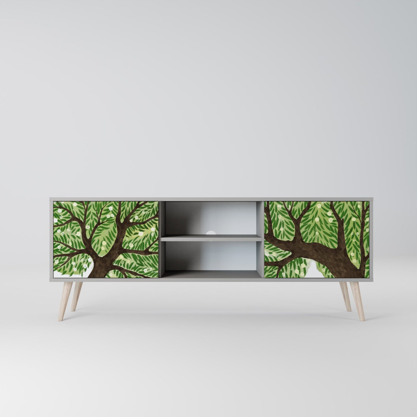 WILDERNESS DASH 2-Door TV Stand in Grey Finish