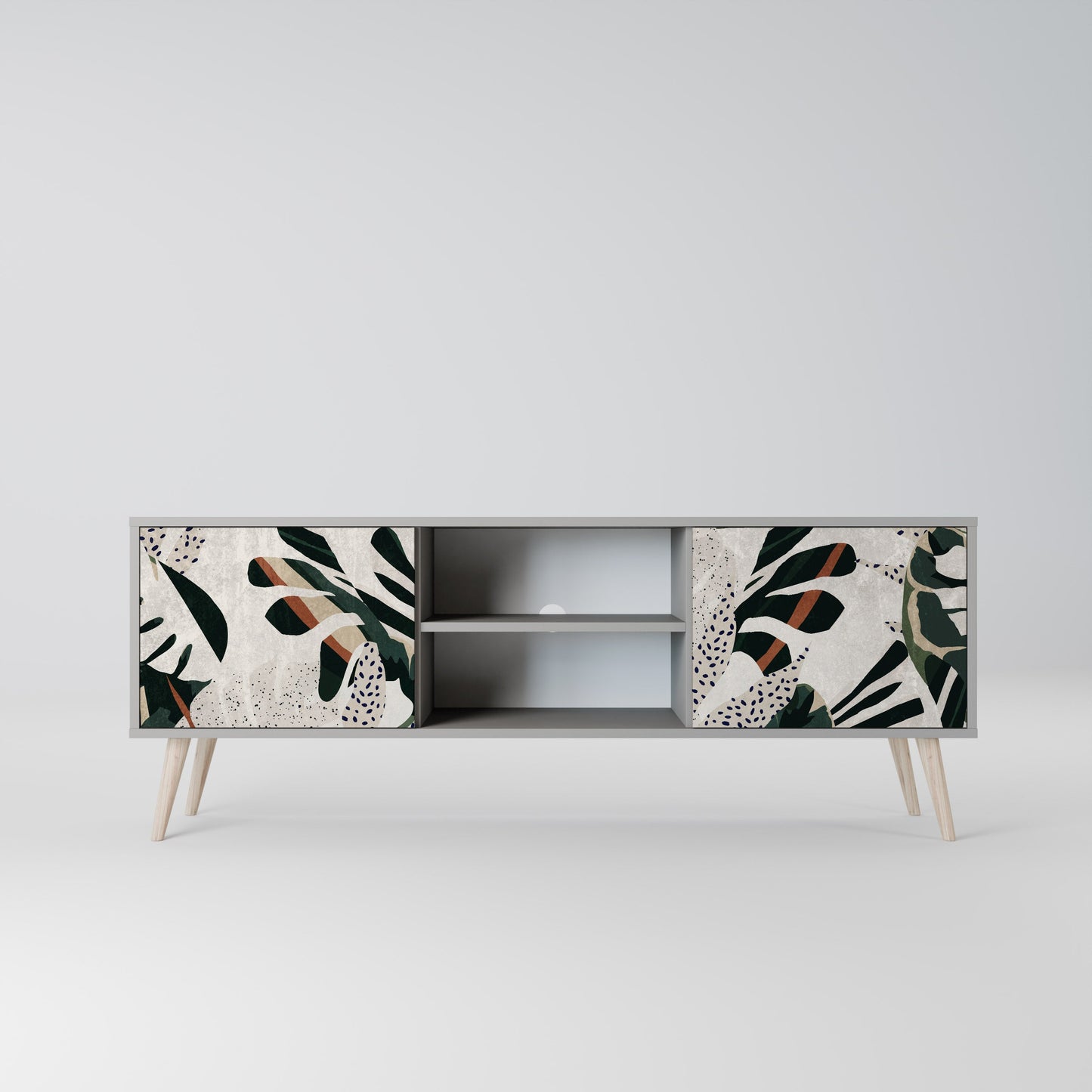 VERDURE FORMATION 2-Door TV Stand in Grey Finish